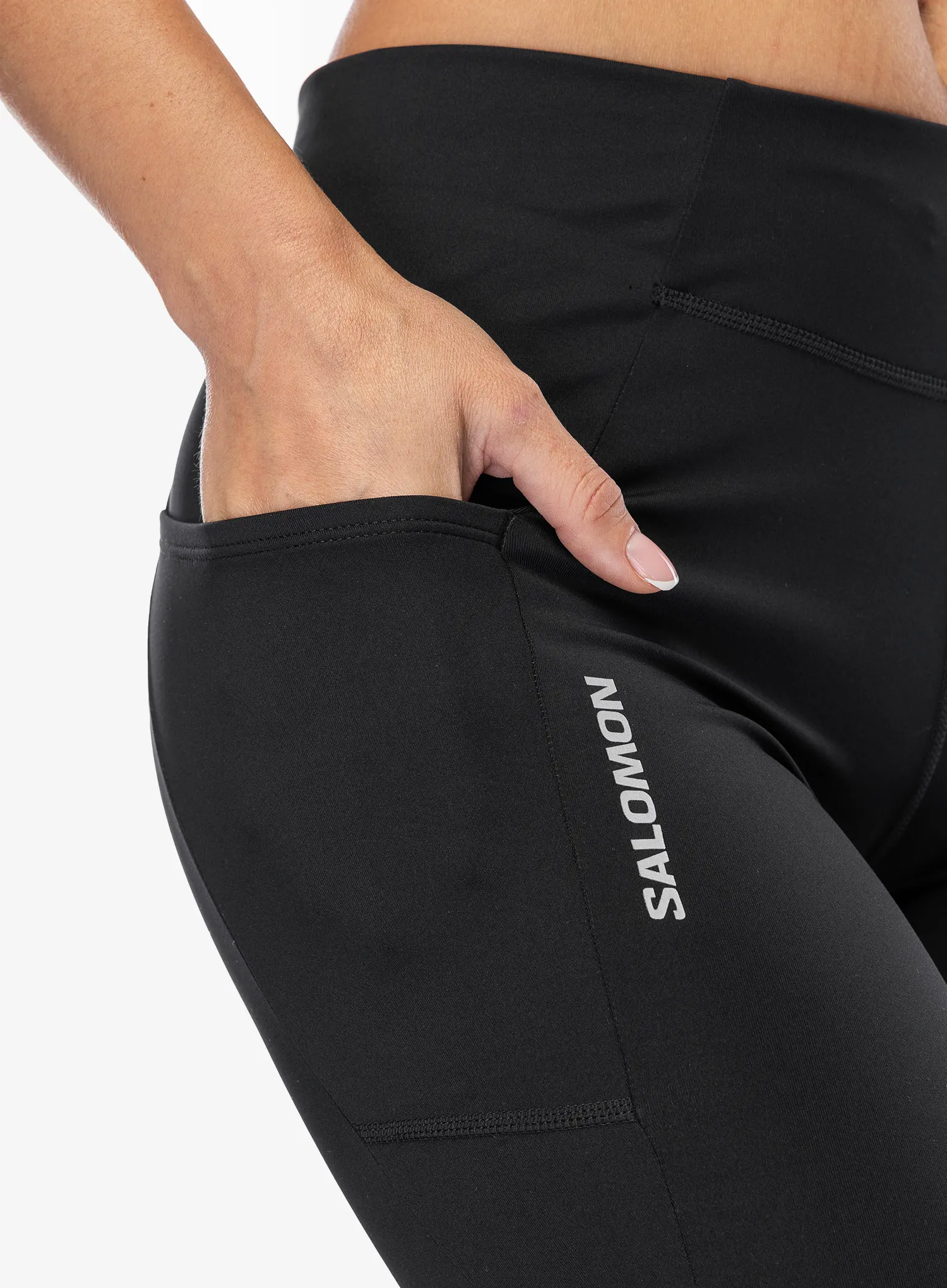 Dámské běžecké legíny Salomon Cross Run 28 Tight - deep black