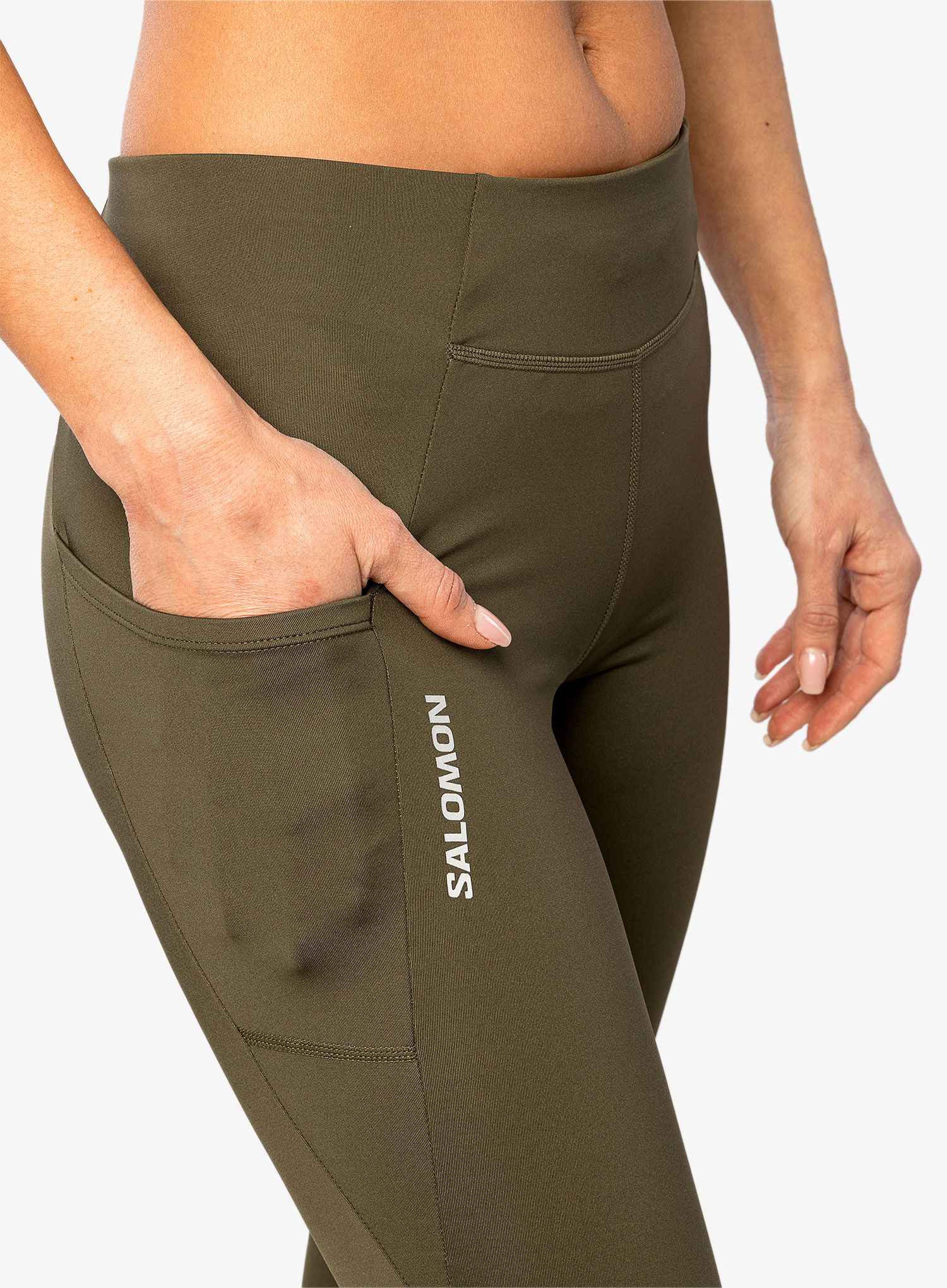 Dámské běžecké legíny Salomon Cross Run 28 Tight - grape leaf