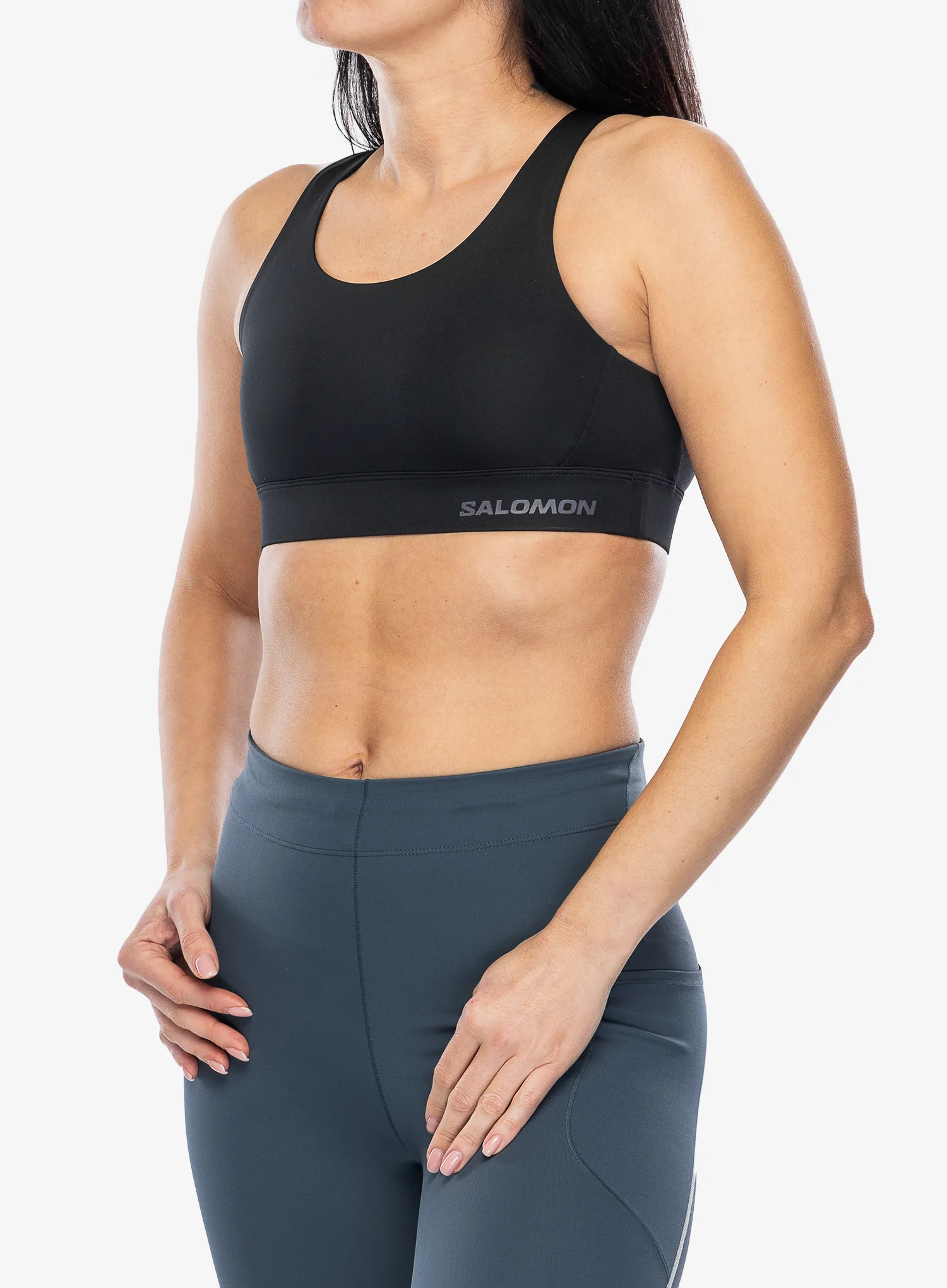 Sportovní podprsenka Salomon Cross Run Bra - deep black