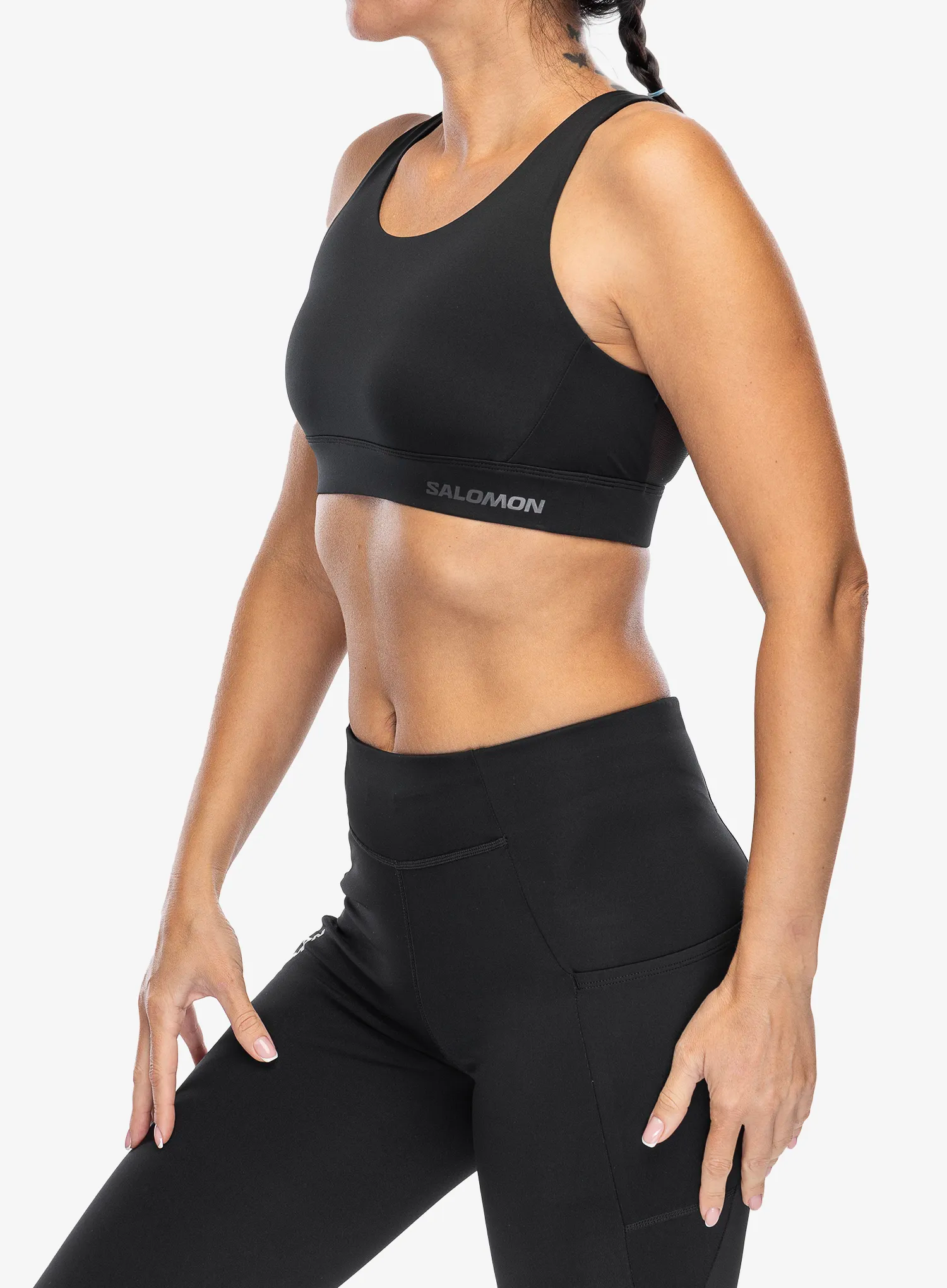 Sportovní podprsenka Salomon Cross Run Bra - deep black