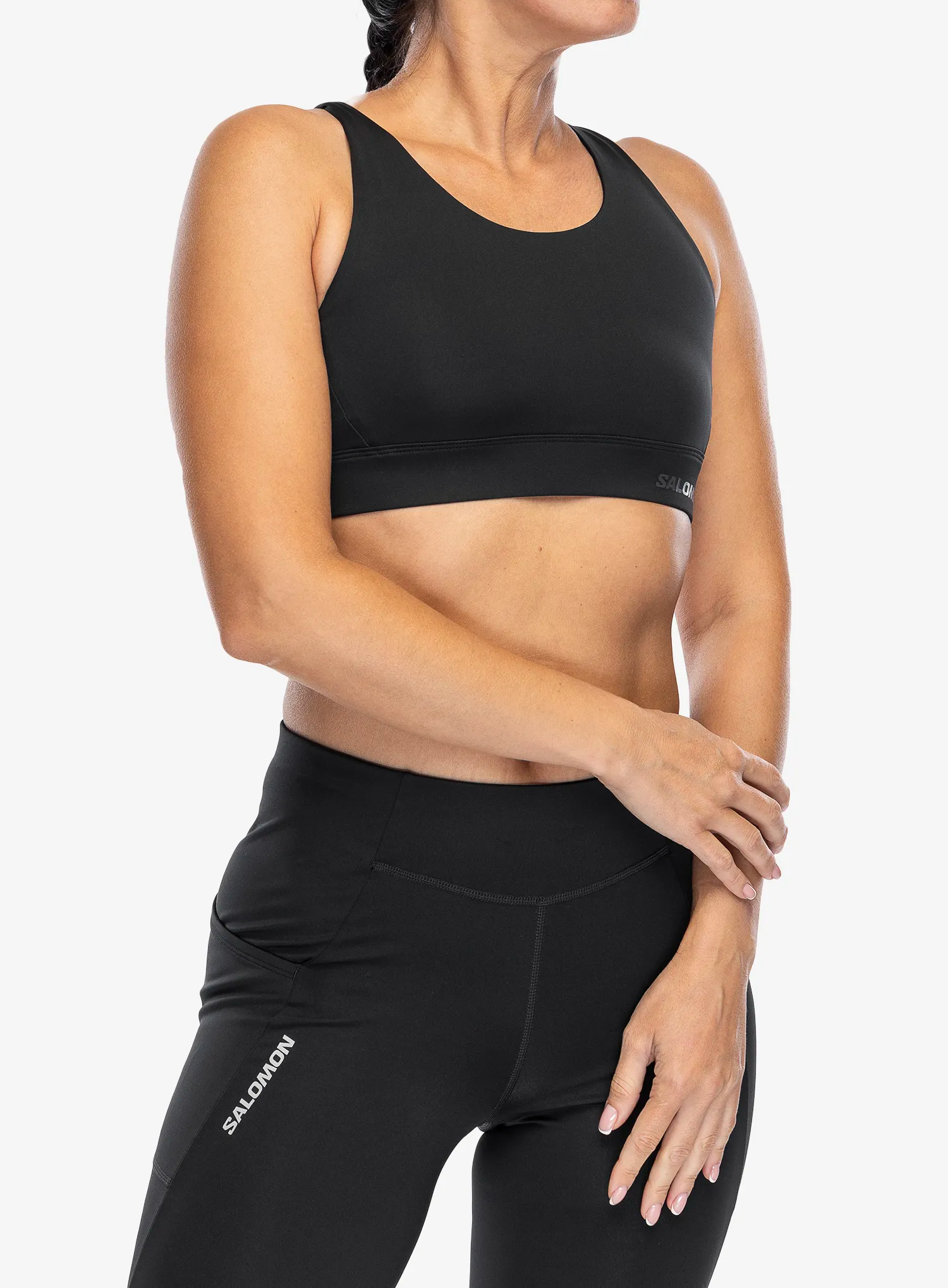 Sportovní podprsenka Salomon Cross Run Bra - deep black