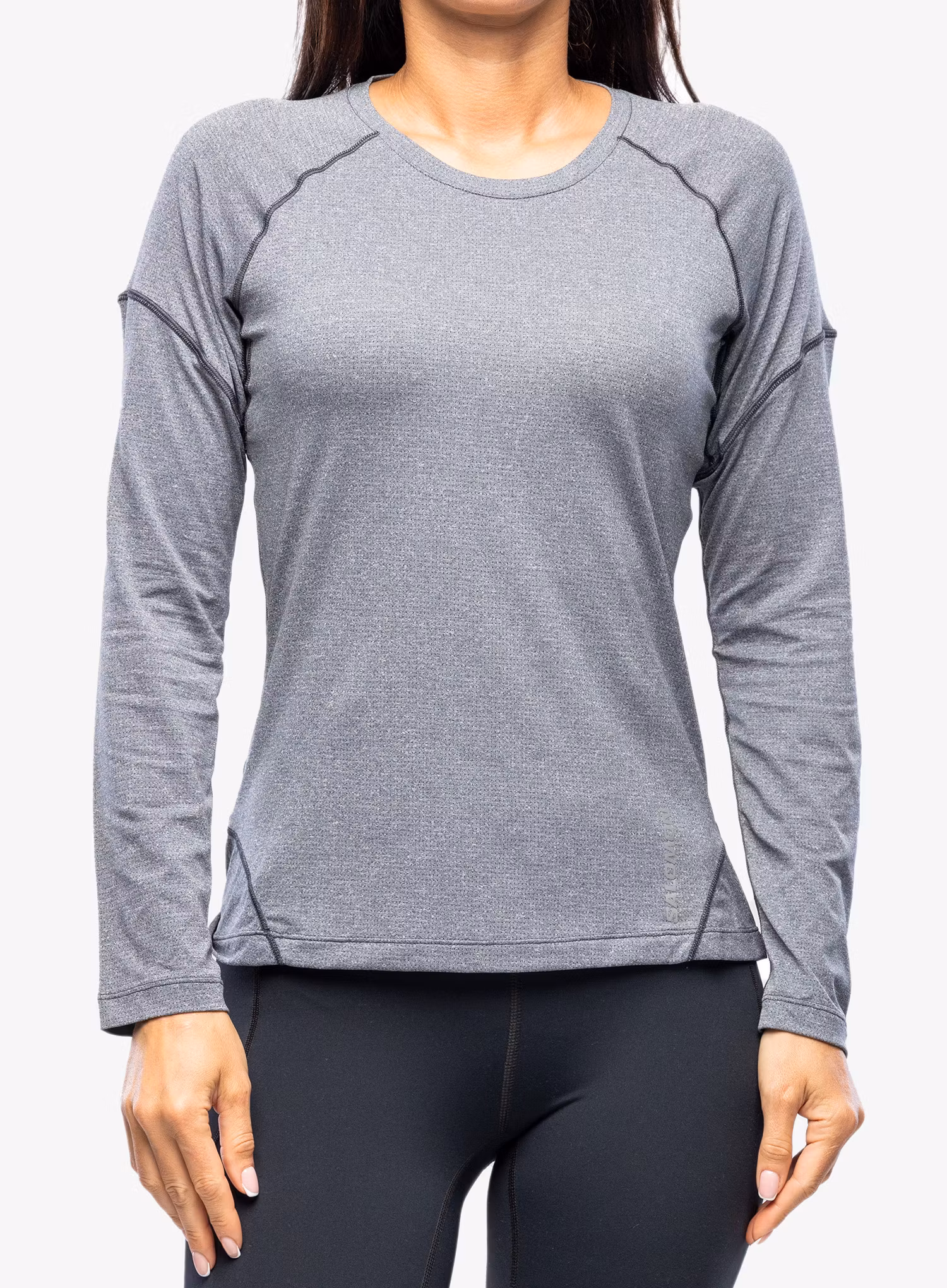 Mikina dámská bez kapuce Salomon Cross Run LS Tee - black