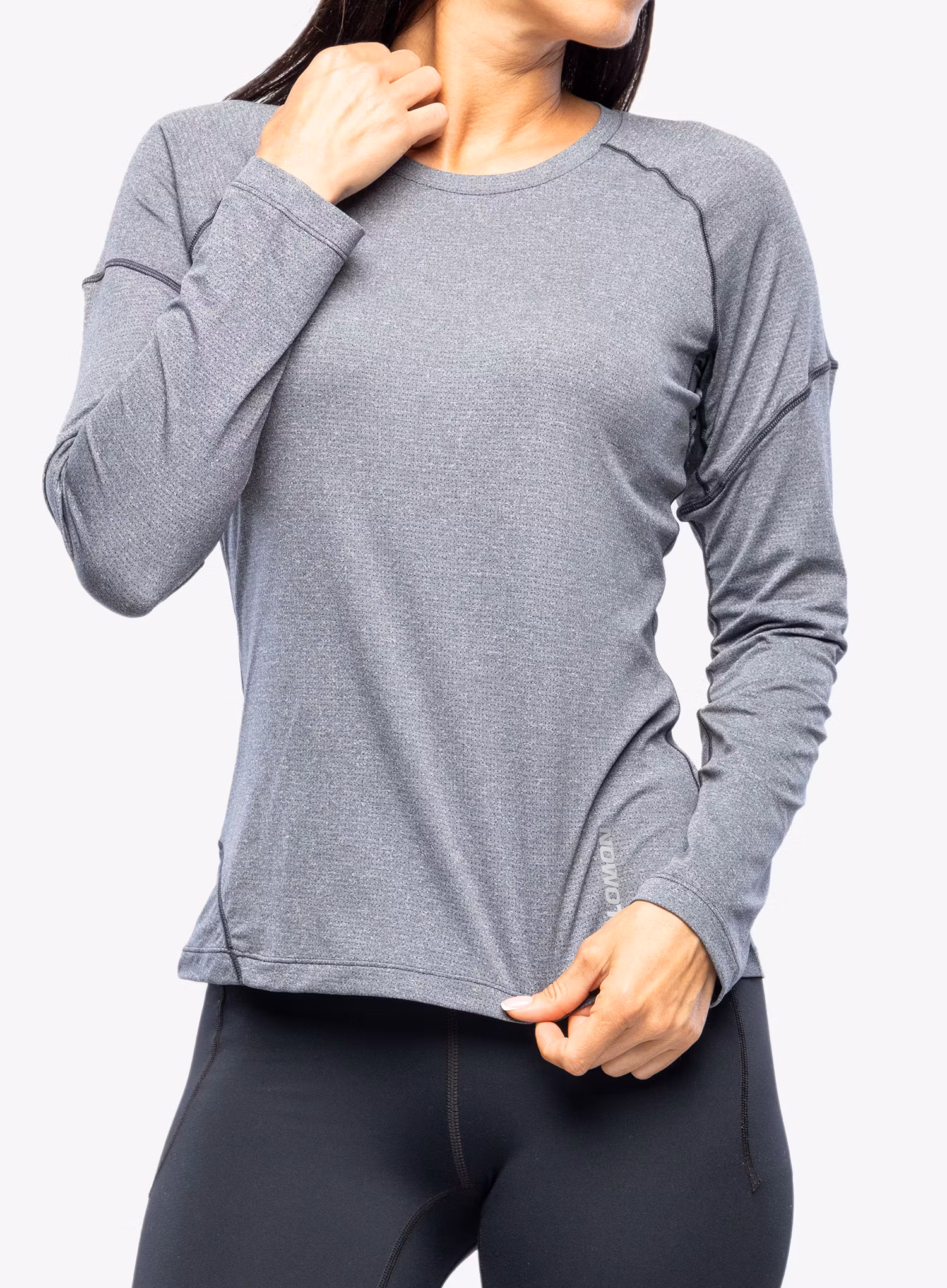 Mikina dámská bez kapuce Salomon Cross Run LS Tee - black