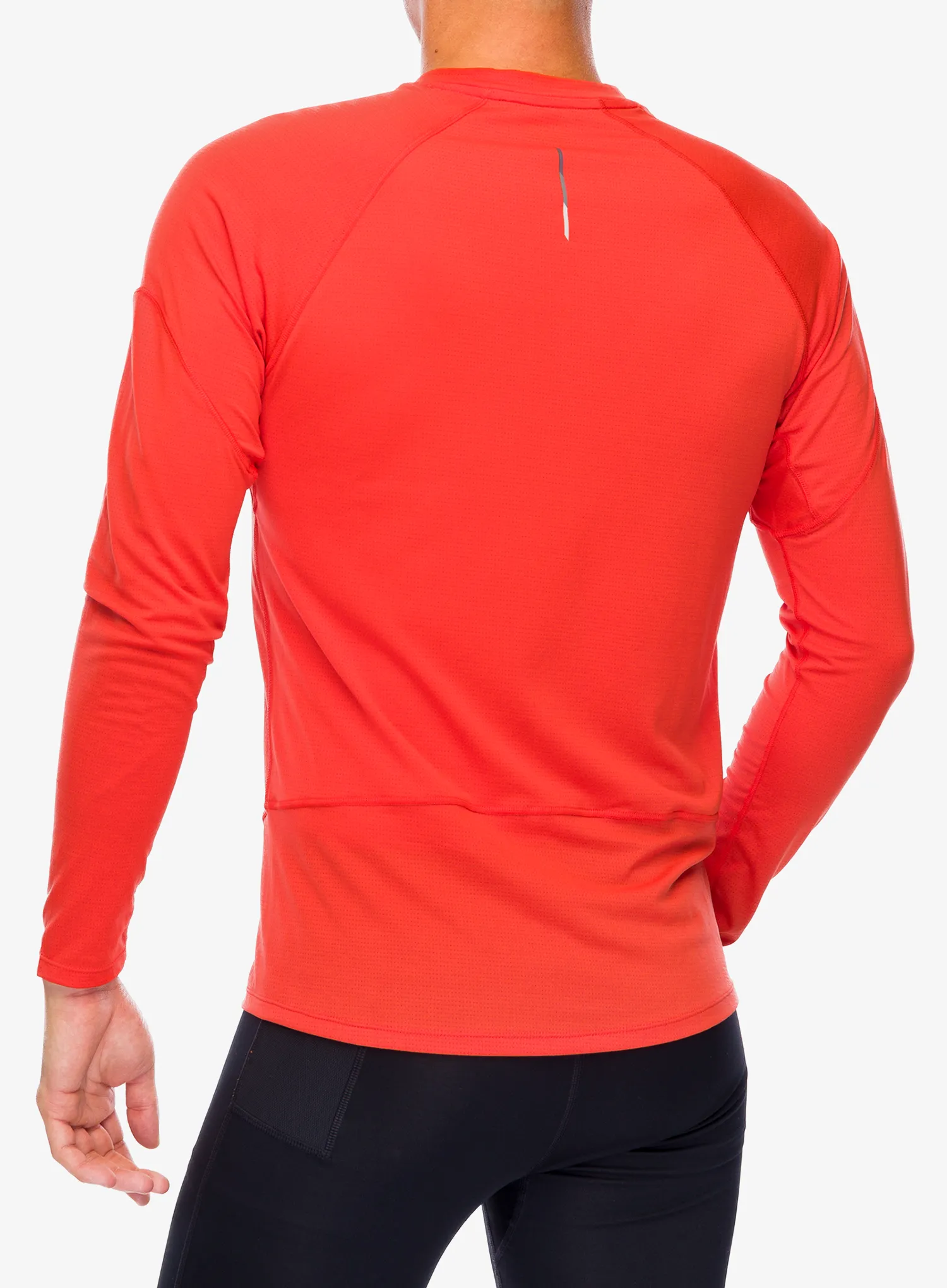 Mikina na běhání Salomon Cross Run LS Tee - cherry tomat