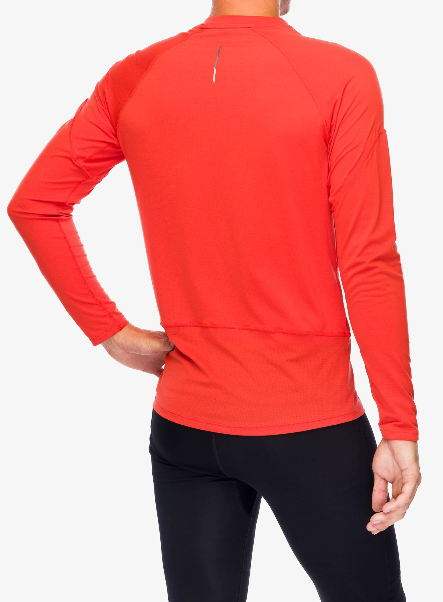 Mikina na běhání Salomon Cross Run LS Tee - cherry tomat