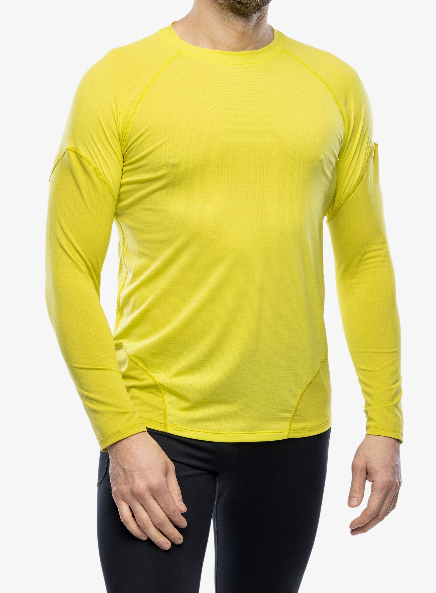 Mikina bez kapuce Salomon Cross Run LS Tee - sulphur spring