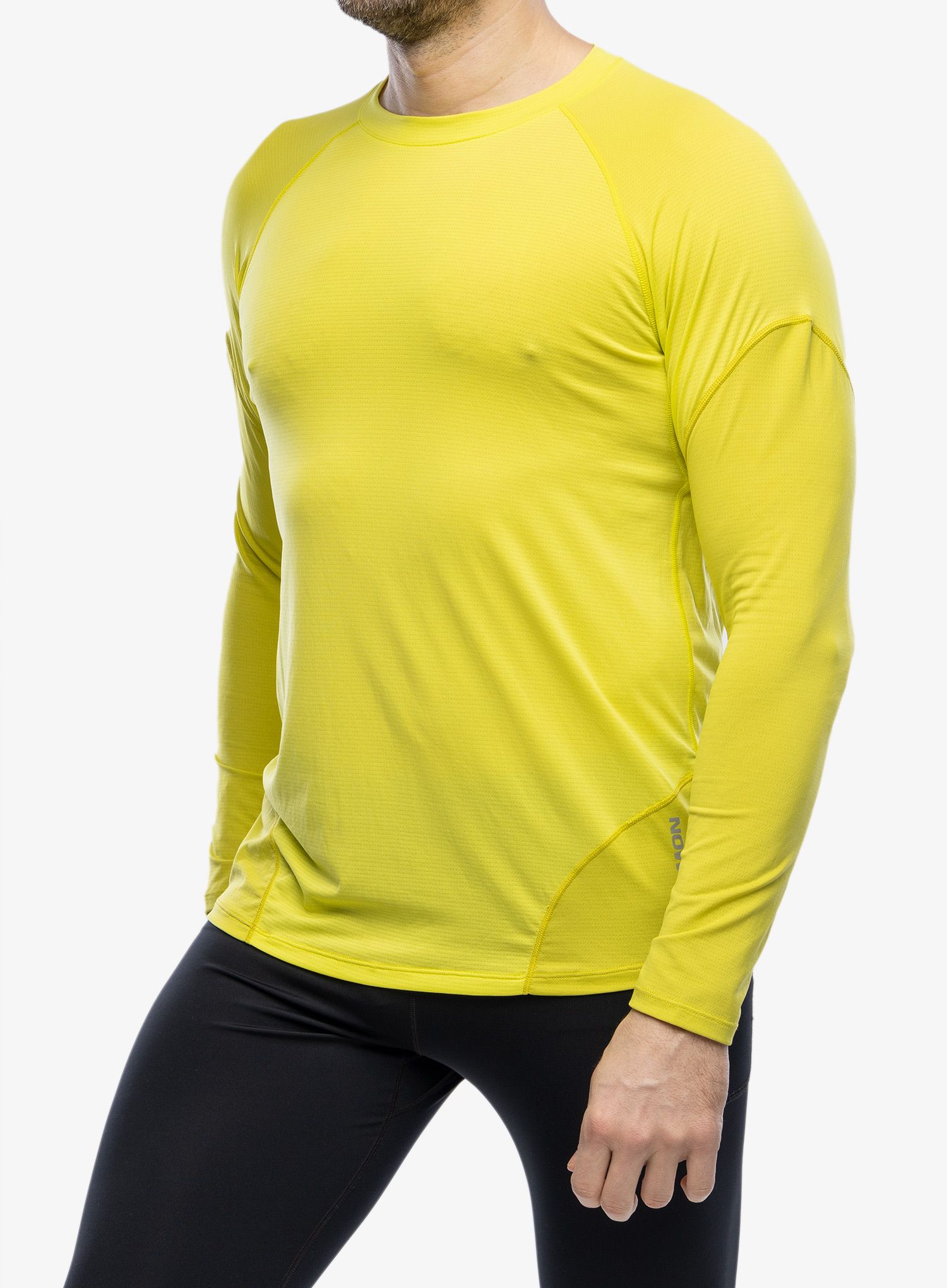 Mikina bez kapuce Salomon Cross Run LS Tee - sulphur spring