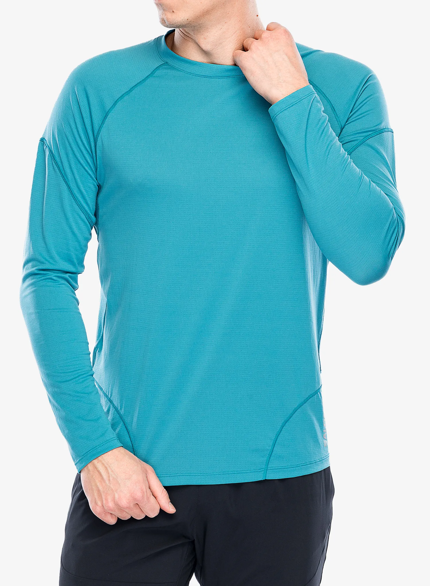 Mikina na běh Salomon Cross Run LS Tee - tahitian tide