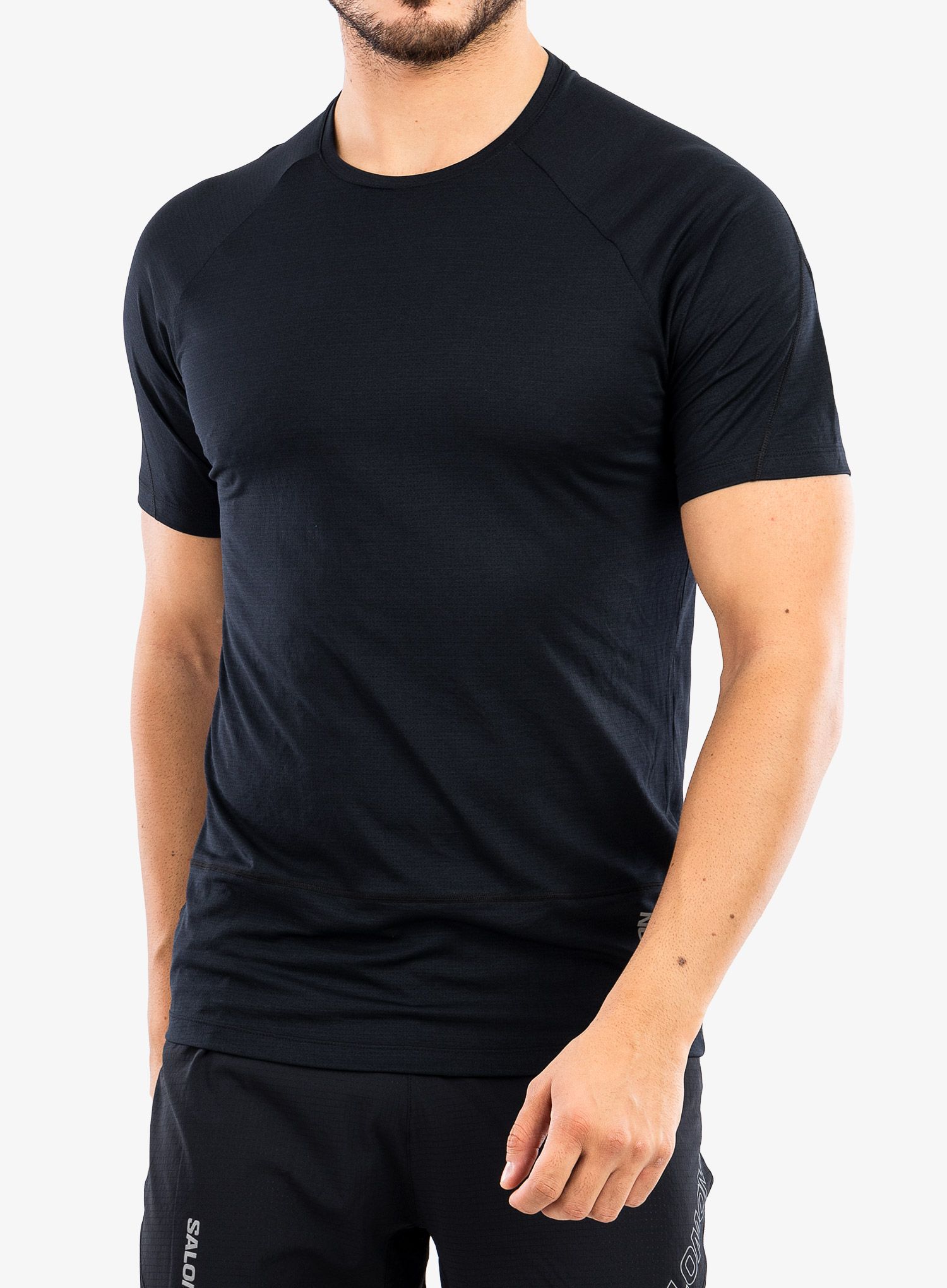Běžecké triko Salomon Cross Run SS Tee - deep black