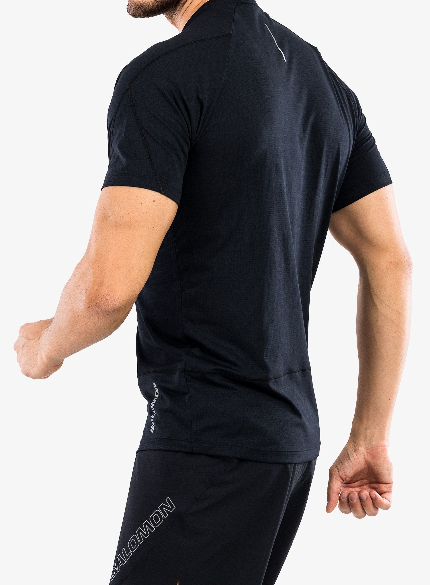Běžecké triko Salomon Cross Run SS Tee - deep black