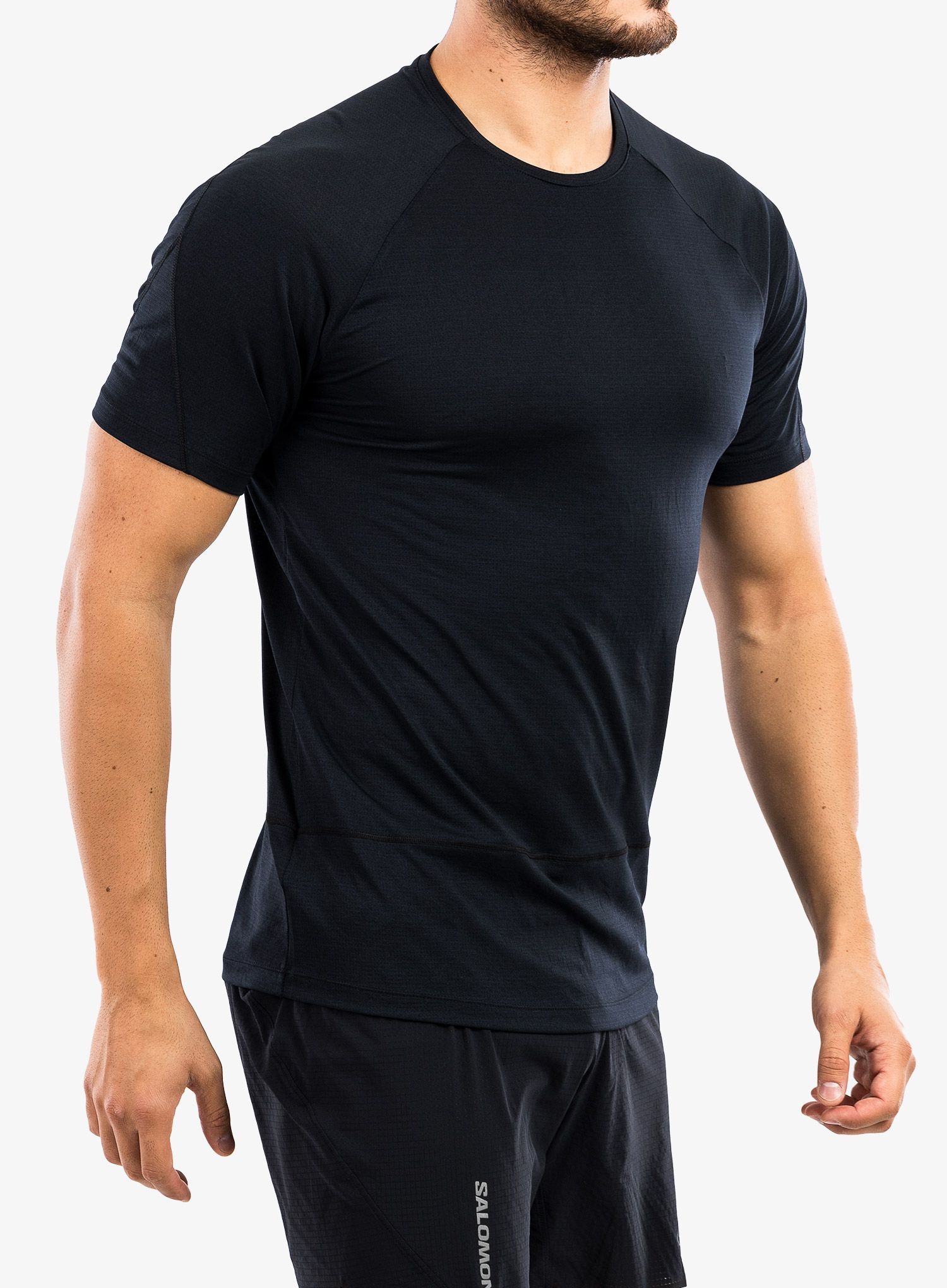 Běžecké triko Salomon Cross Run SS Tee - deep black