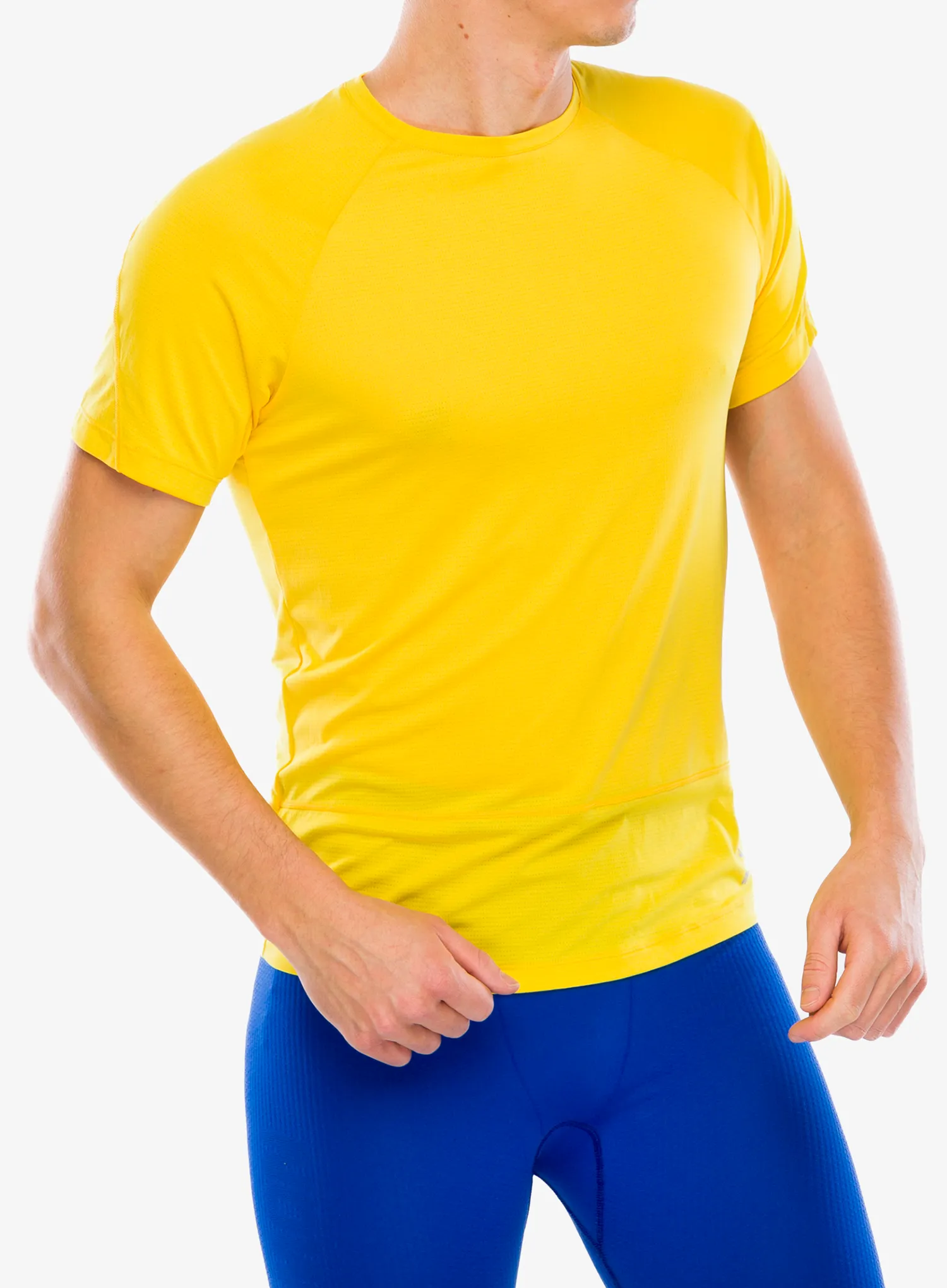 Běžecké tričko Salomon Cross Run SS Tee - lemon