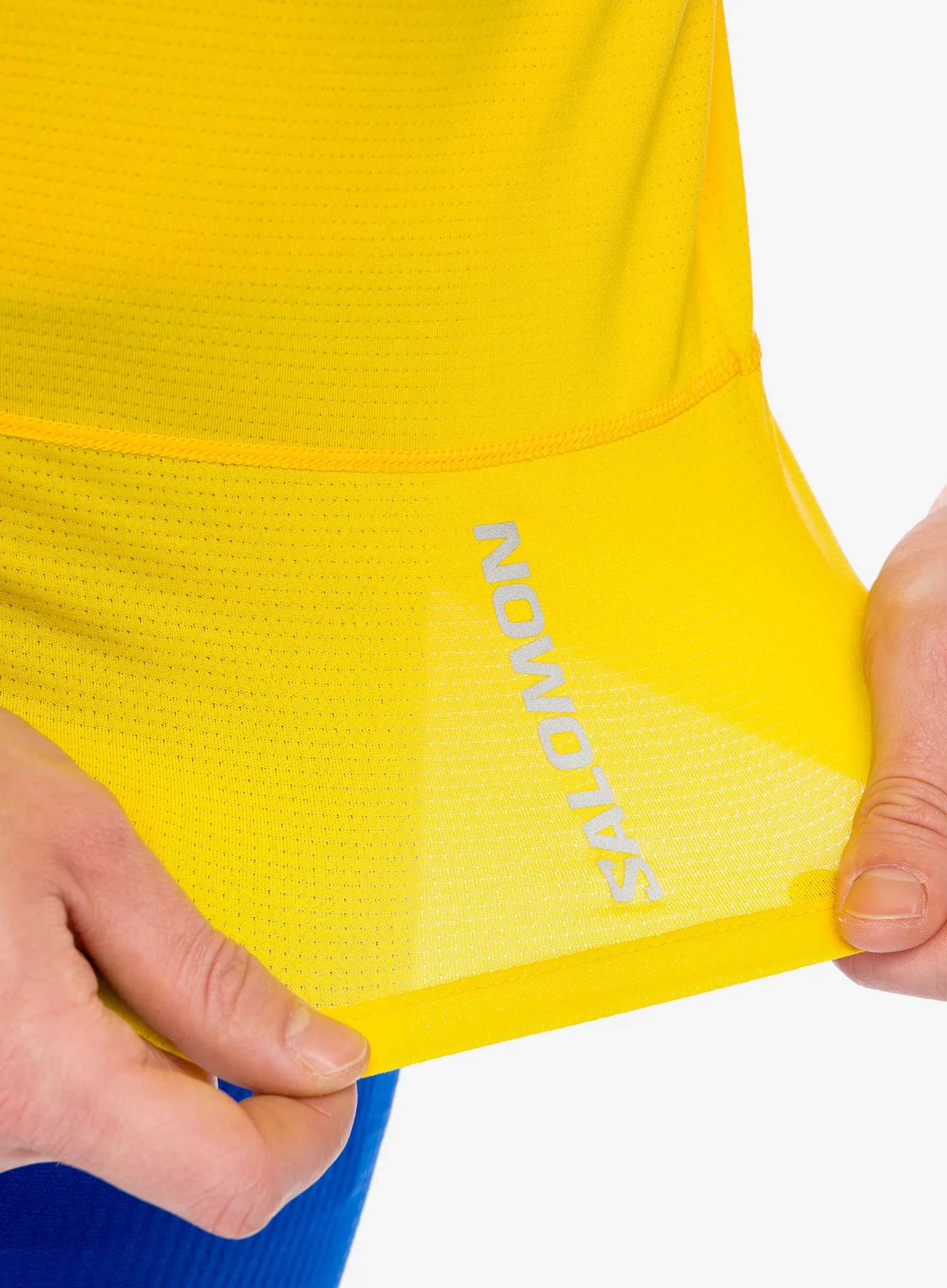 Běžecké tričko Salomon Cross Run SS Tee - lemon
