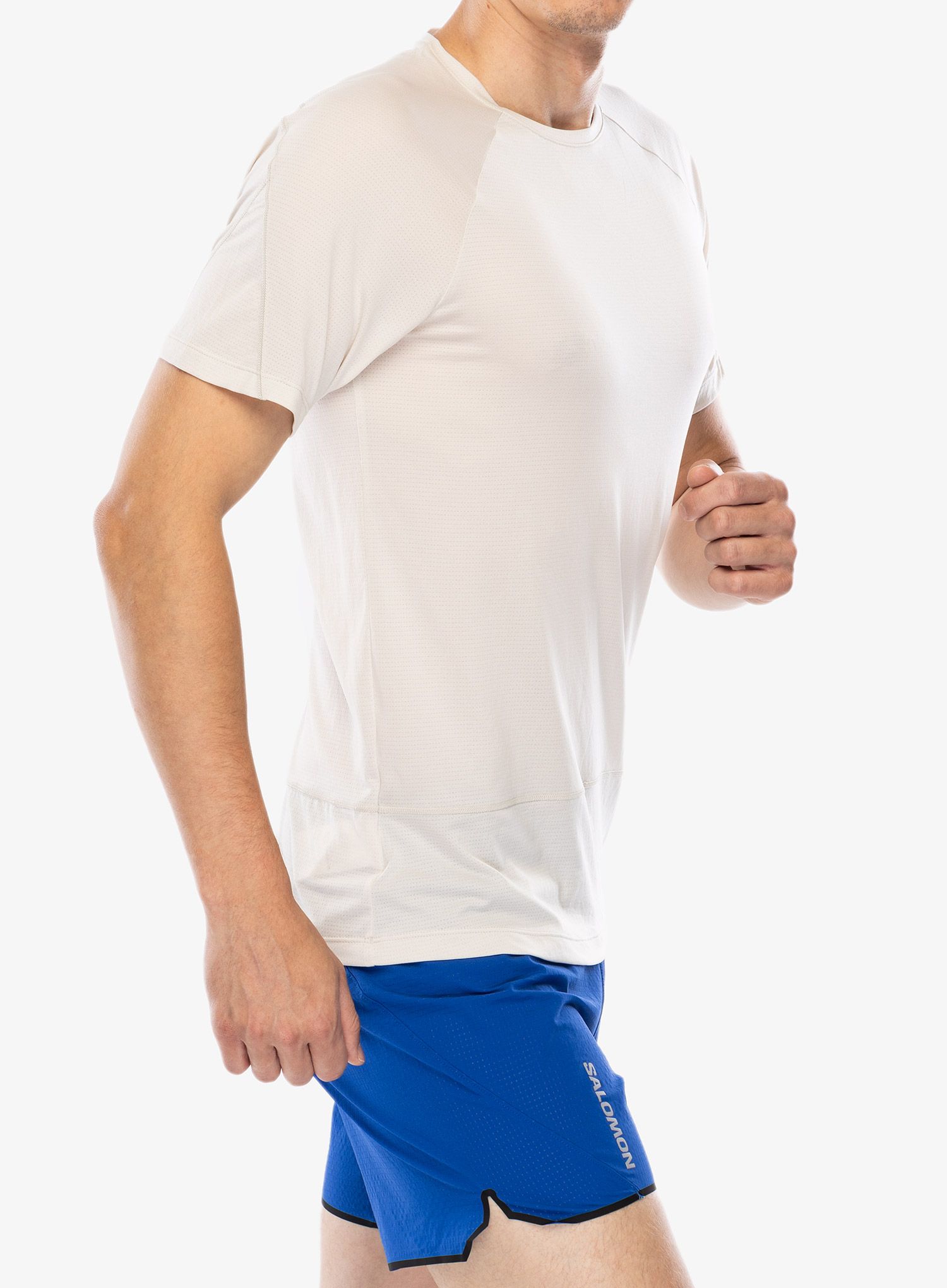 Běžecké tričko Salomon Cross Run S/S Tee - rainy day