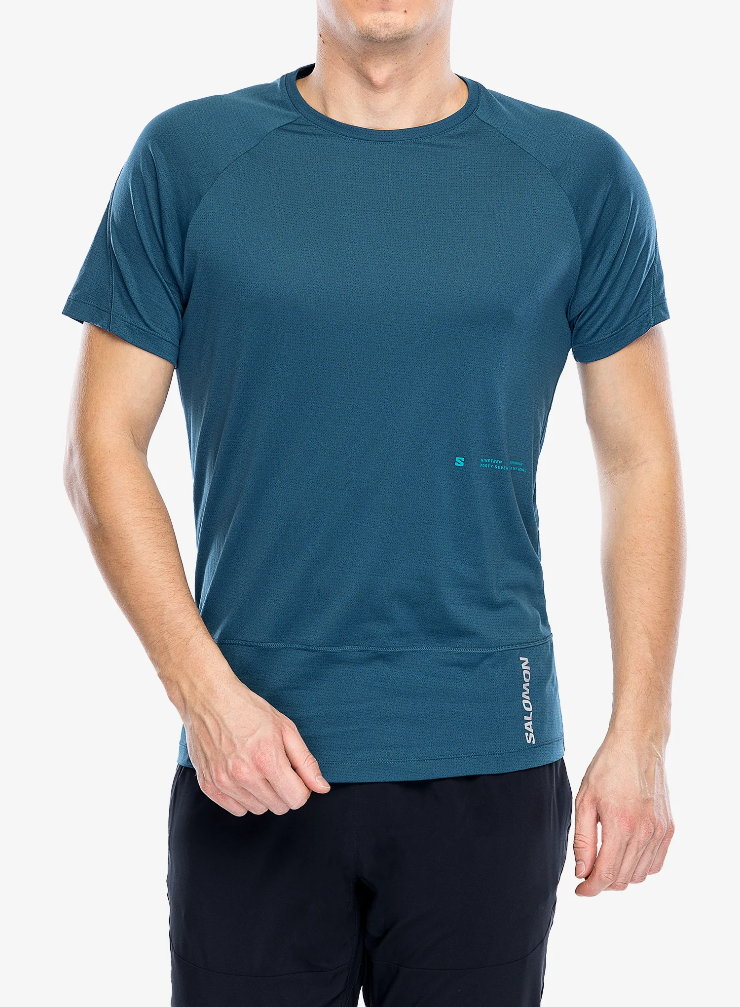Rychleschnoucí triko Salomon Cross Run S/S GFX - deep dive