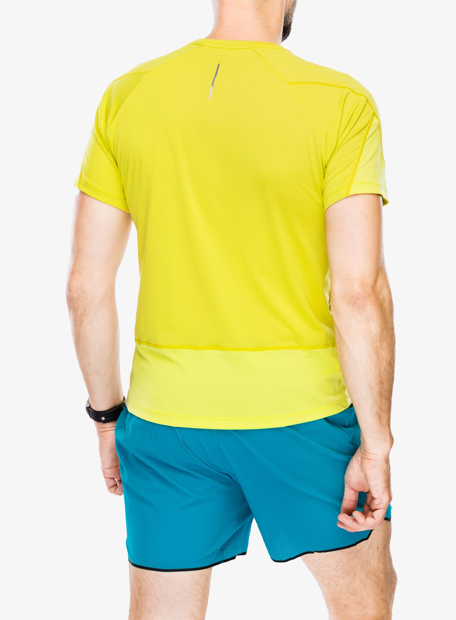Běžecké triko Salomon Cross Run S/S Tee - citronelle/sulphur