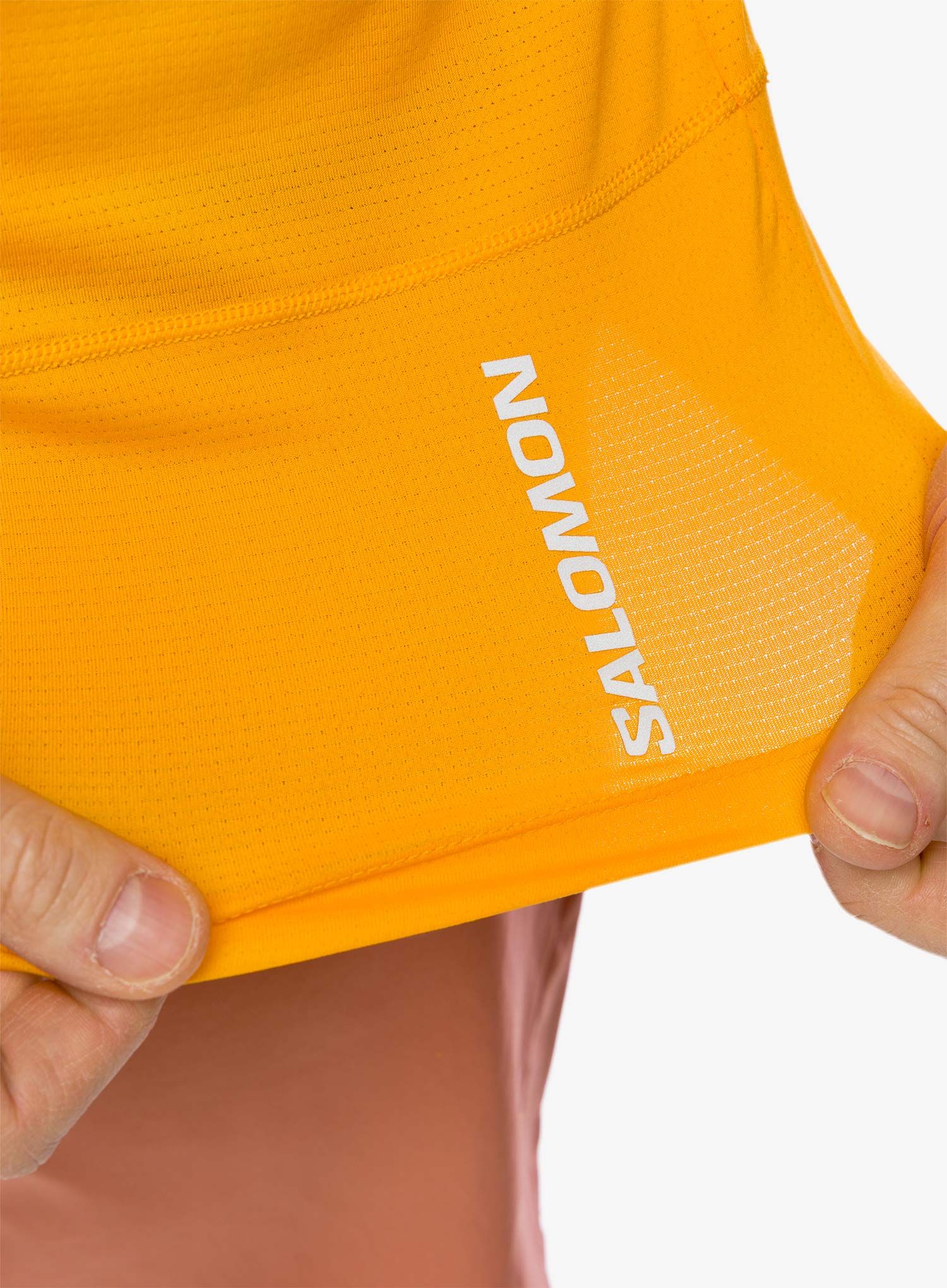 Běžecké tričko Salomon Cross Run S/S Tee - zinnia