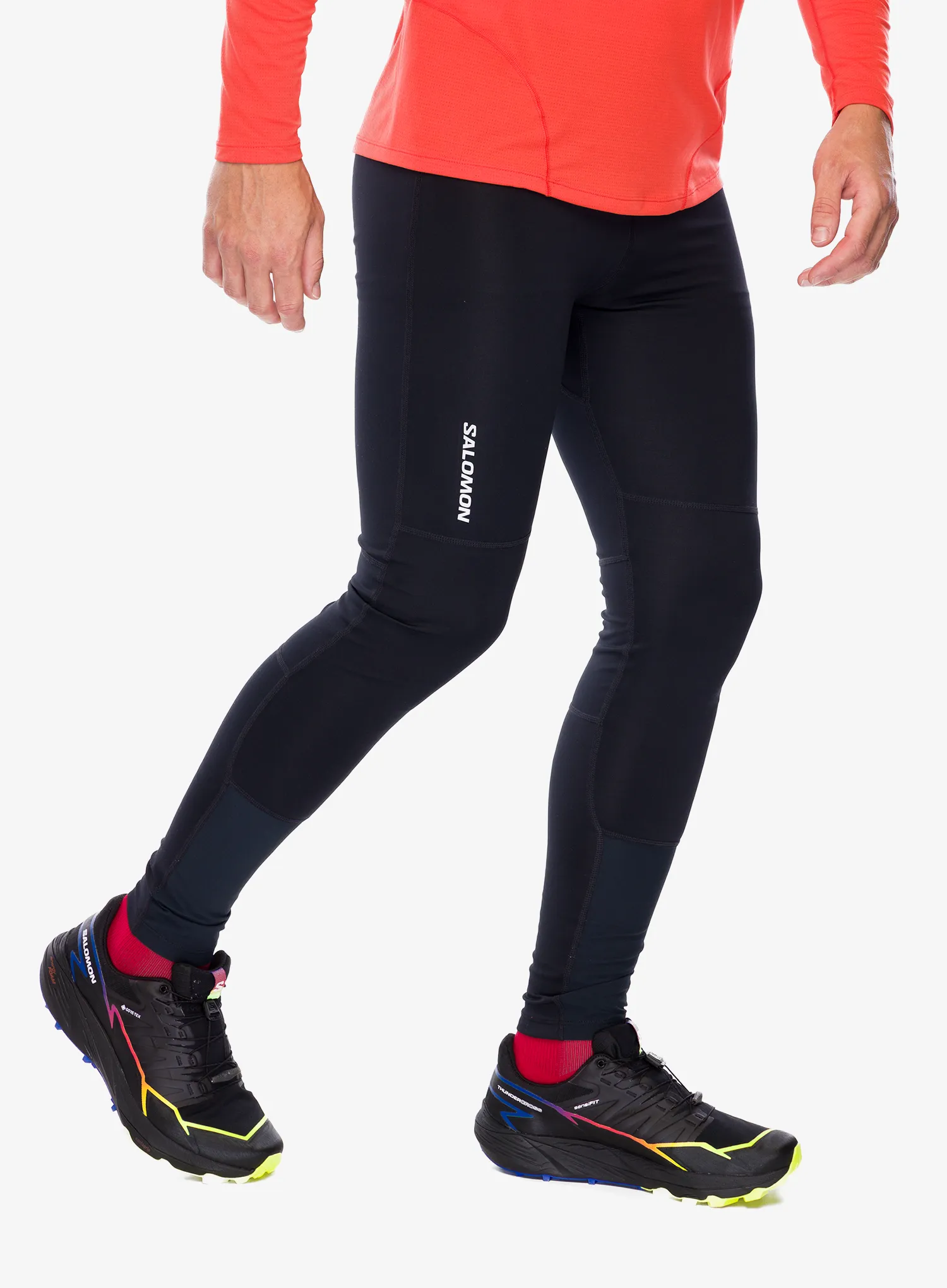 Legíny na běhání Salomon Cross Run Tight - deep black