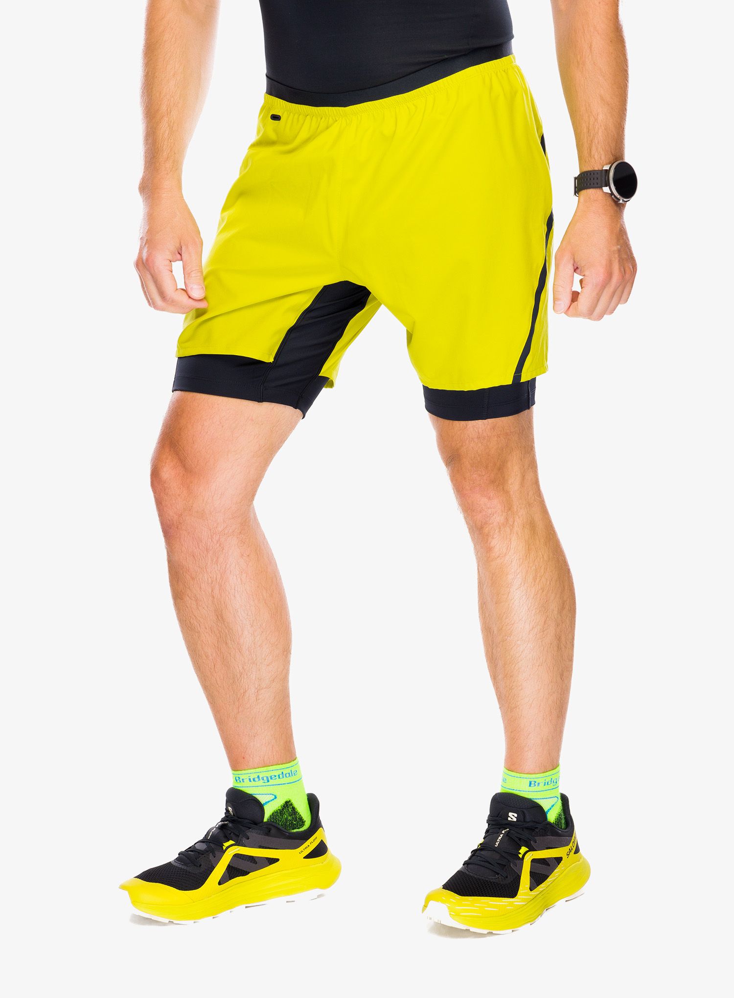 Běžecké kraťasy Salomon Cross Tw Shorts - citronelle