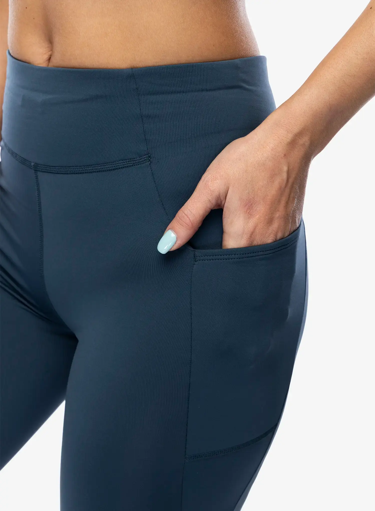Dámské běžecké legíny Salomon Cross Warm Tight - midnight navy