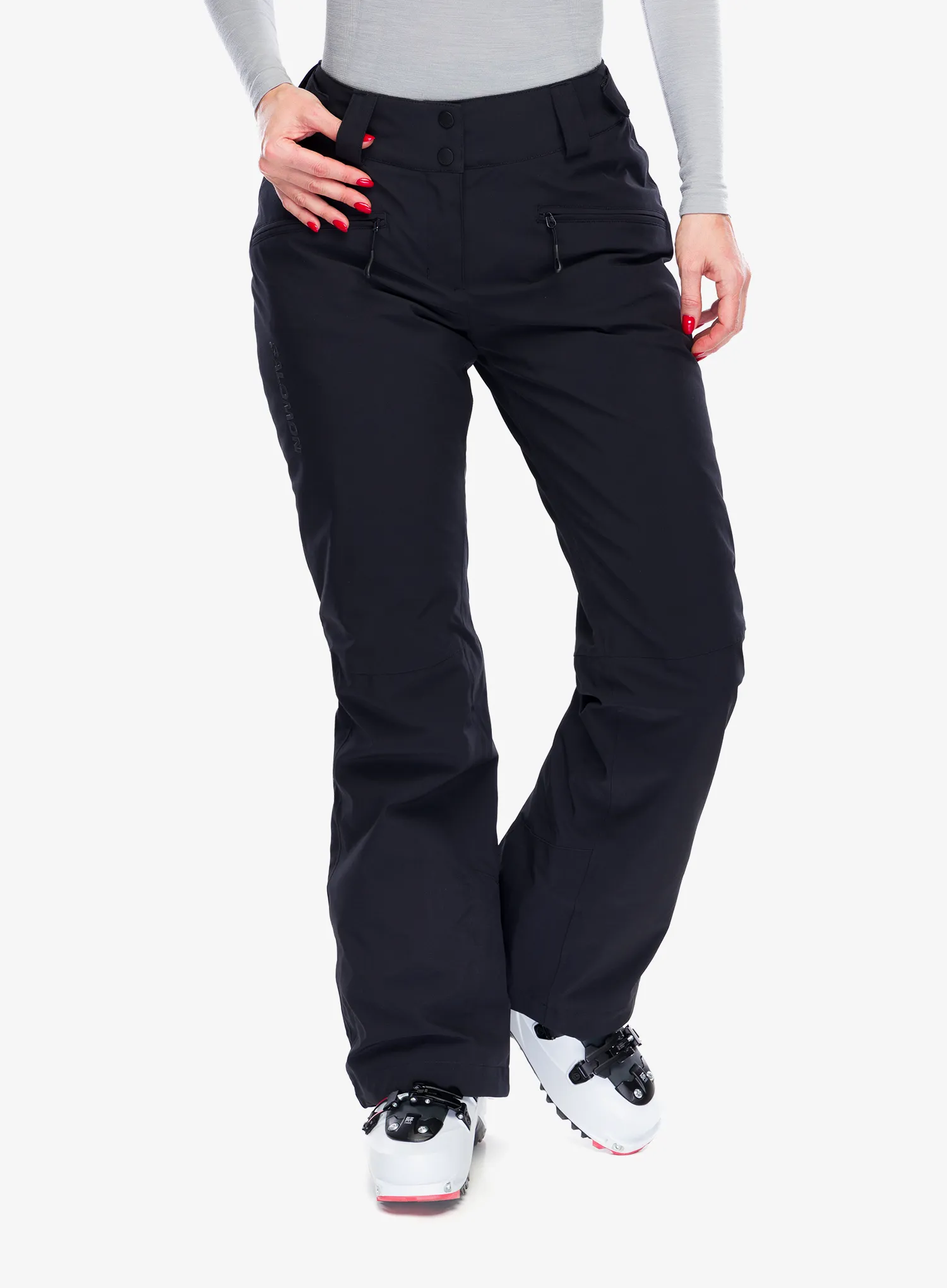 Dámské lyžařské kalhoty Salomon Edge Pant - deep black