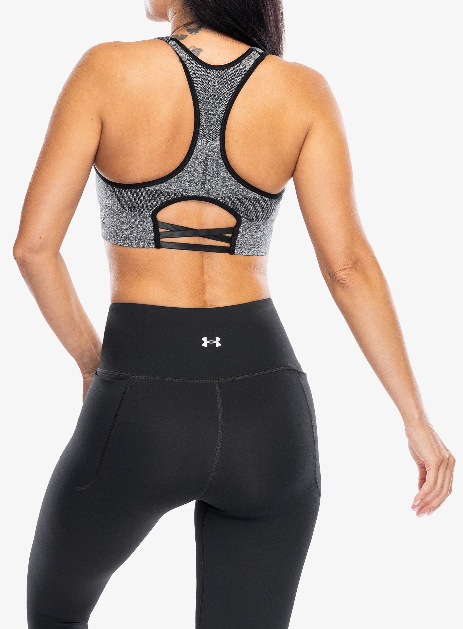 Sportovní podprsenka Salomon Elevate Move On Bra - deep black/heather