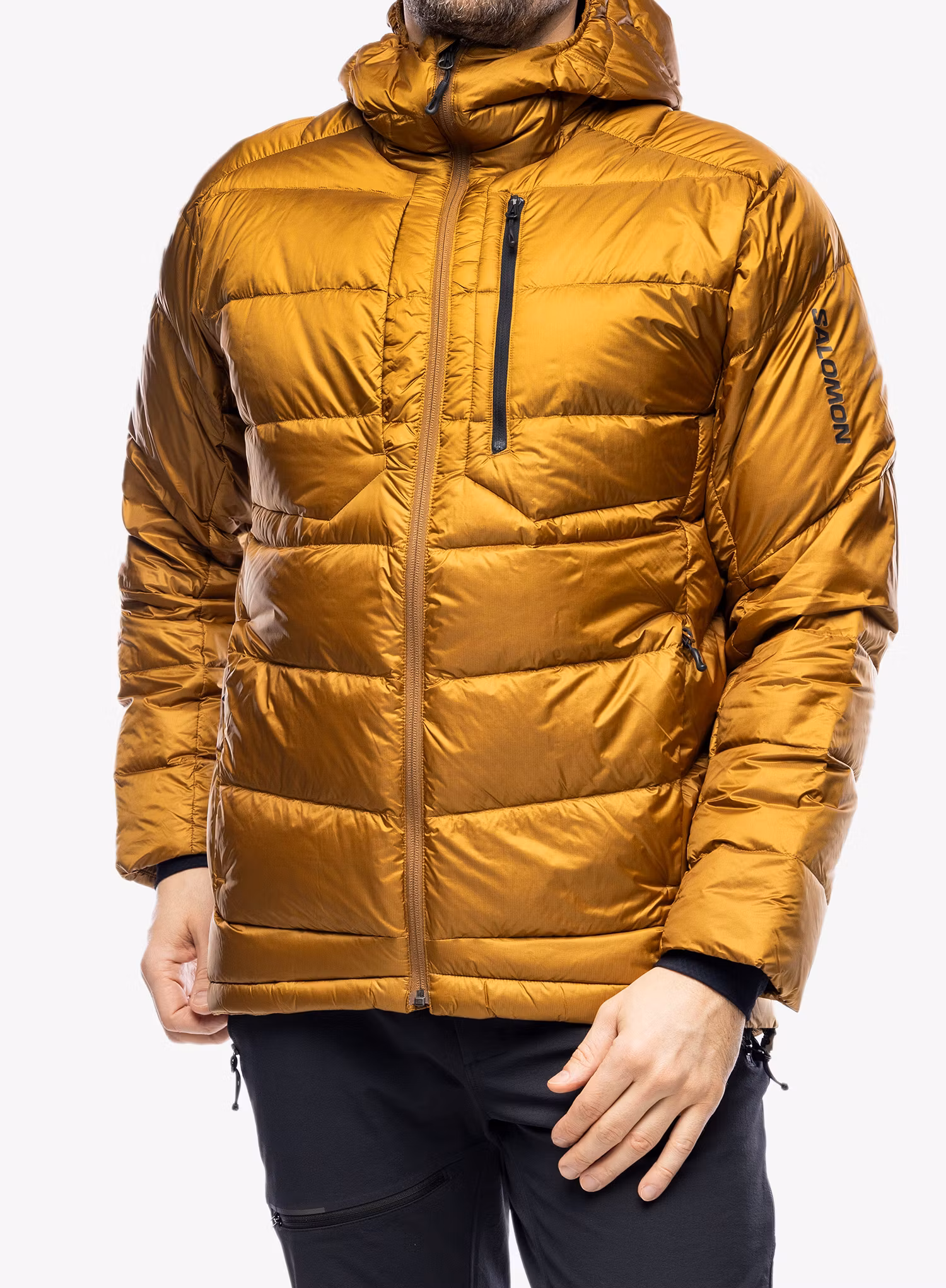 Zateplená bunda Salomon Elixir Down Parka - rubber