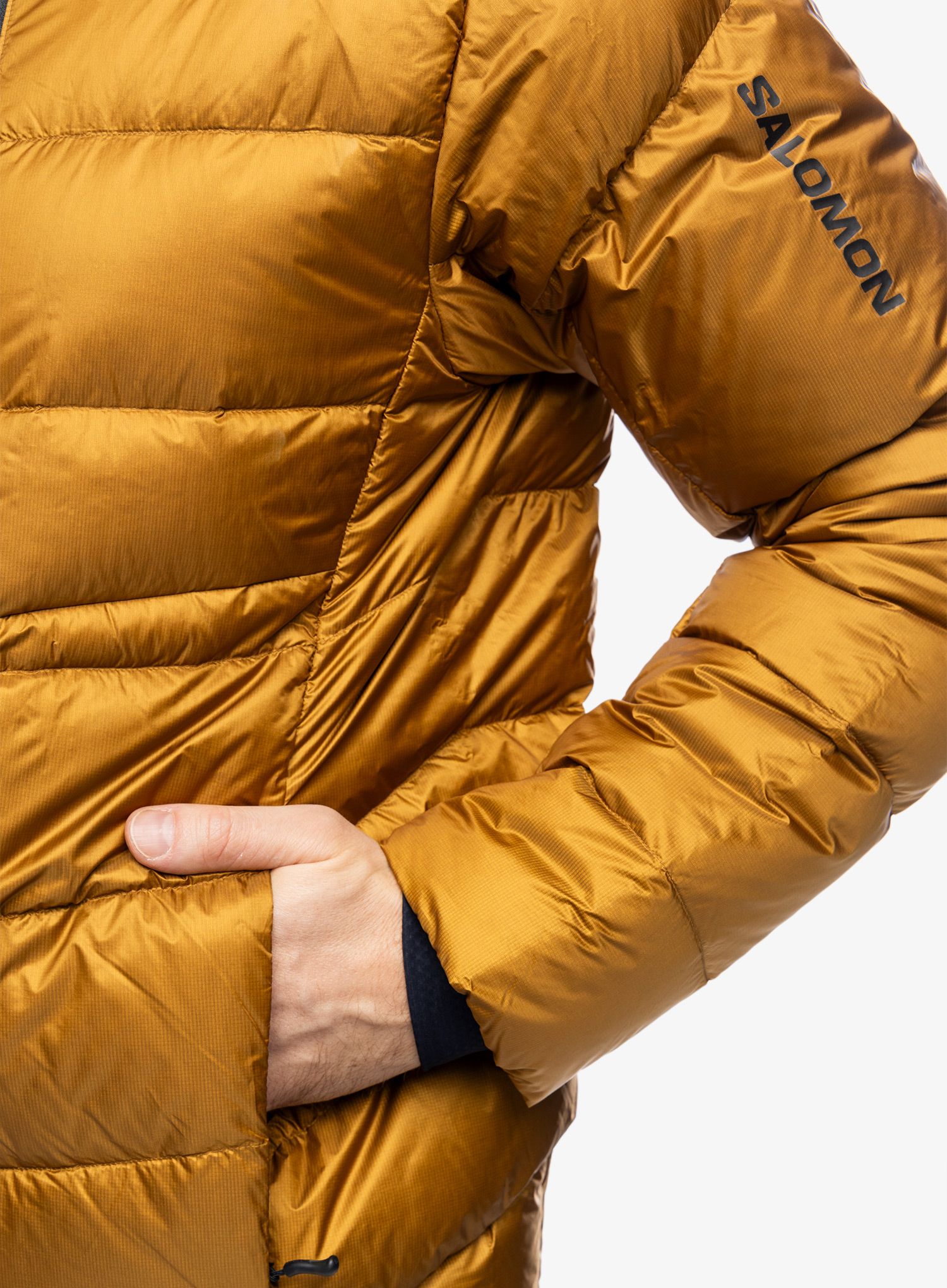 Zateplená bunda Salomon Elixir Down Parka - rubber