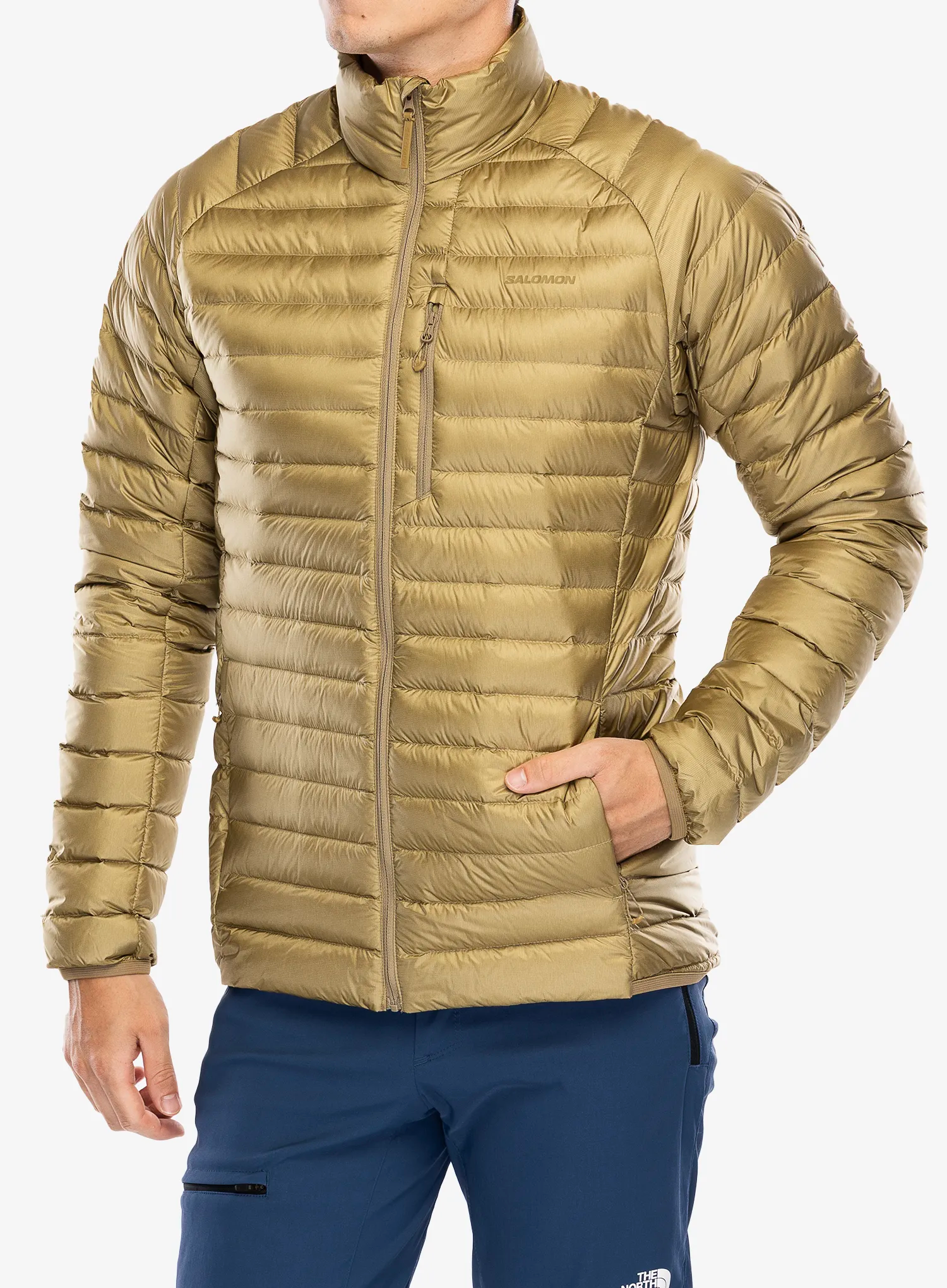 Péřová bunda Salomon Elixir Micro Down JKT - antique bronze