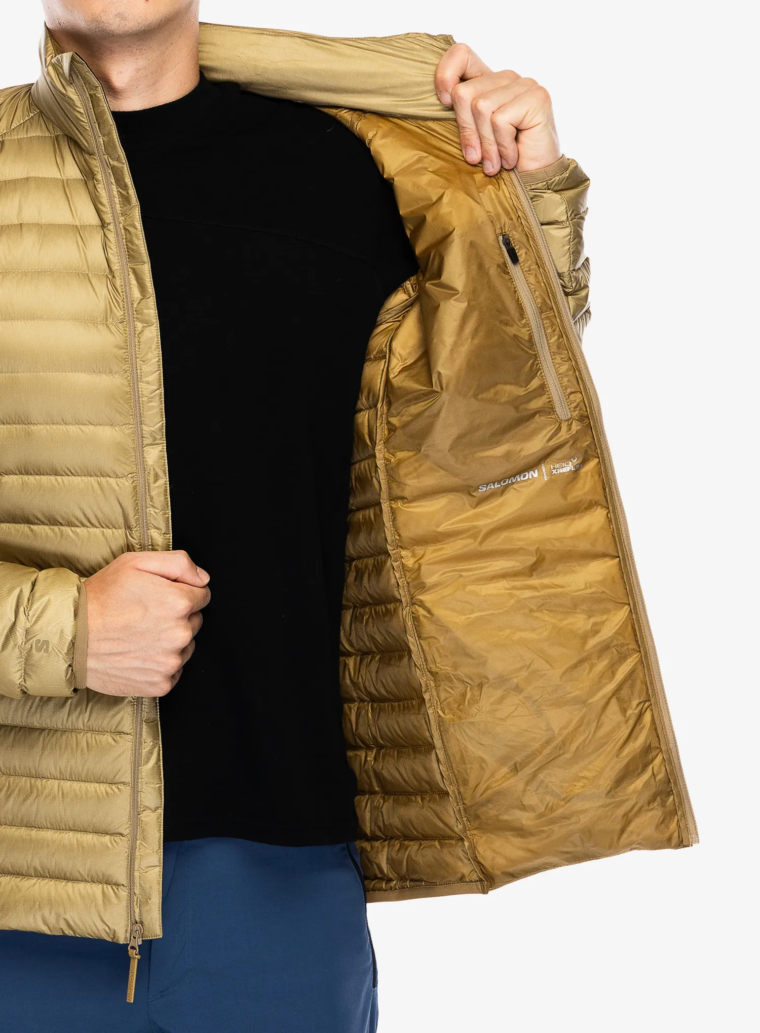 Péřová bunda Salomon Elixir Micro Down JKT - antique bronze