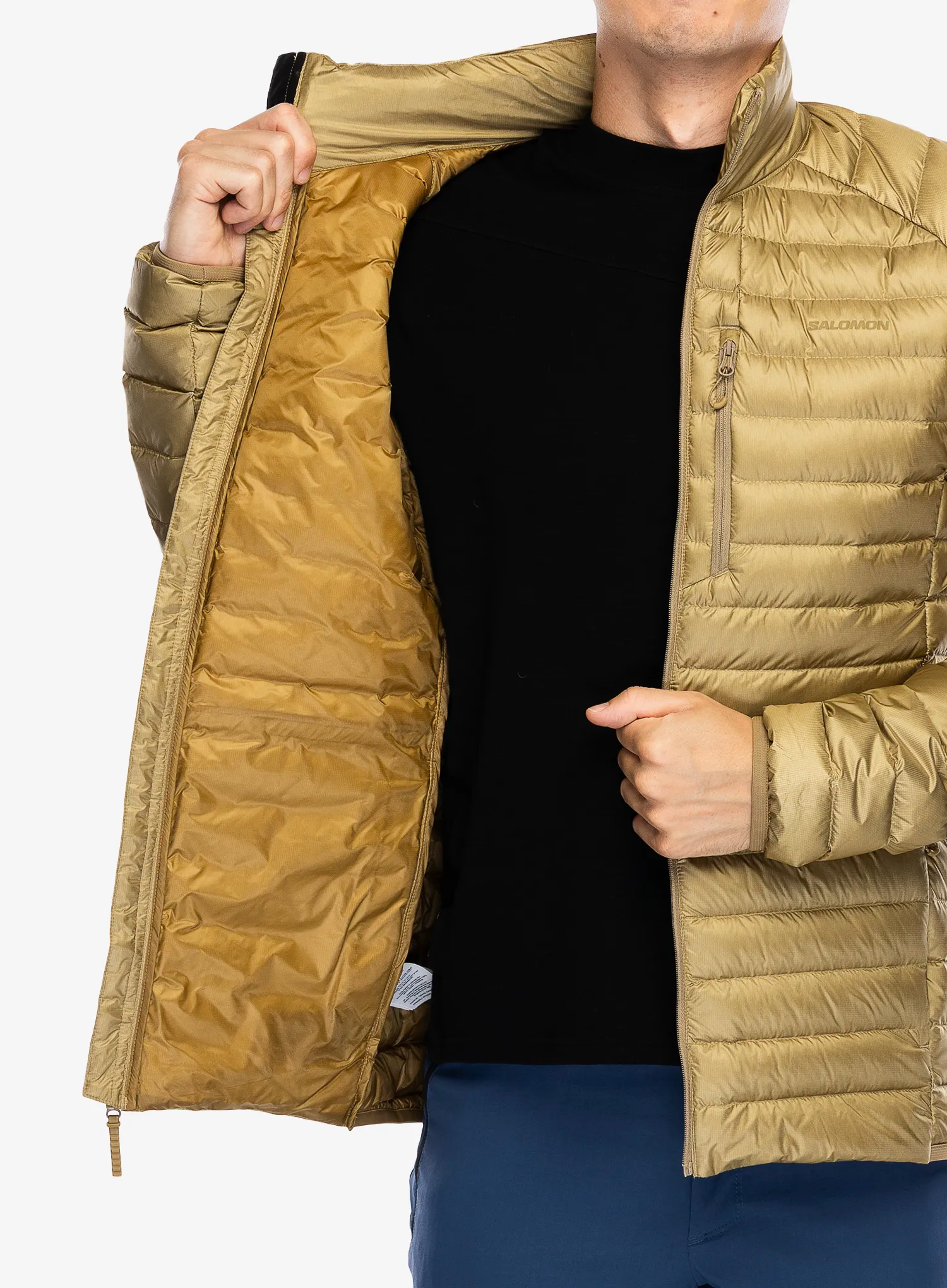 Péřová bunda Salomon Elixir Micro Down JKT - antique bronze