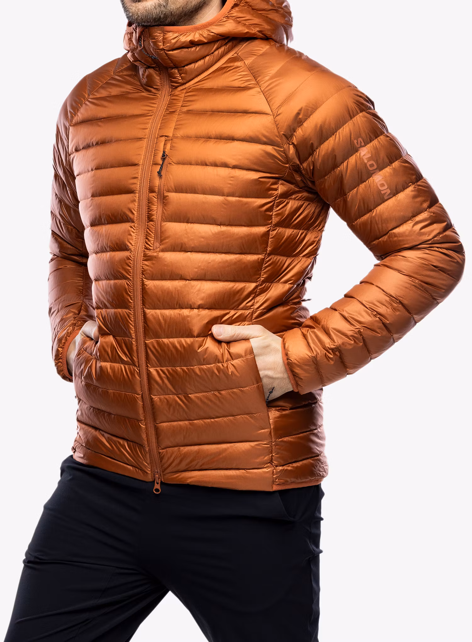 Péřová bunda Salomon Elixir Micro Down JKT - baked clay