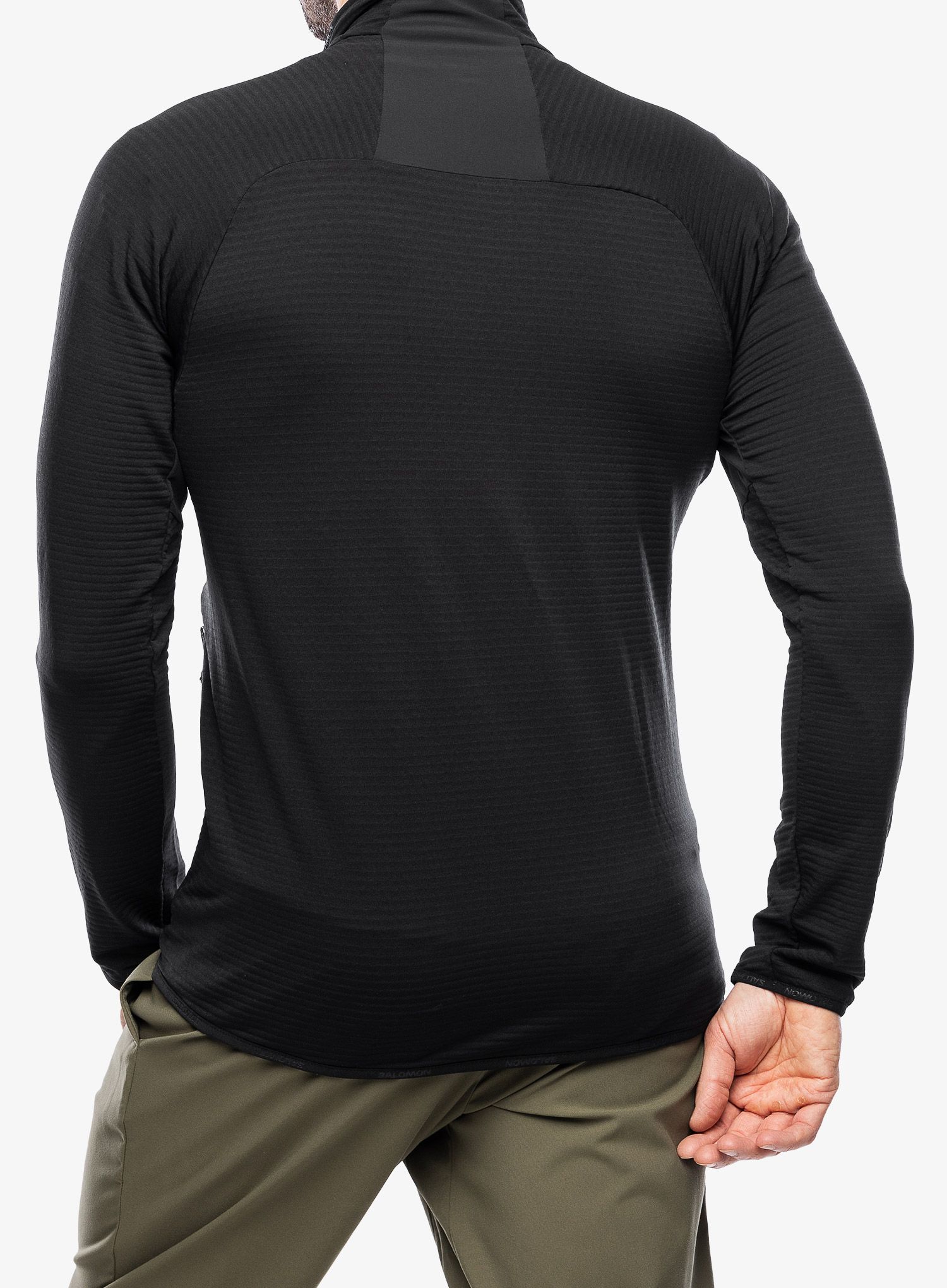Rozepínací mikina Salomon Essential Ltwarm FZ - deep black