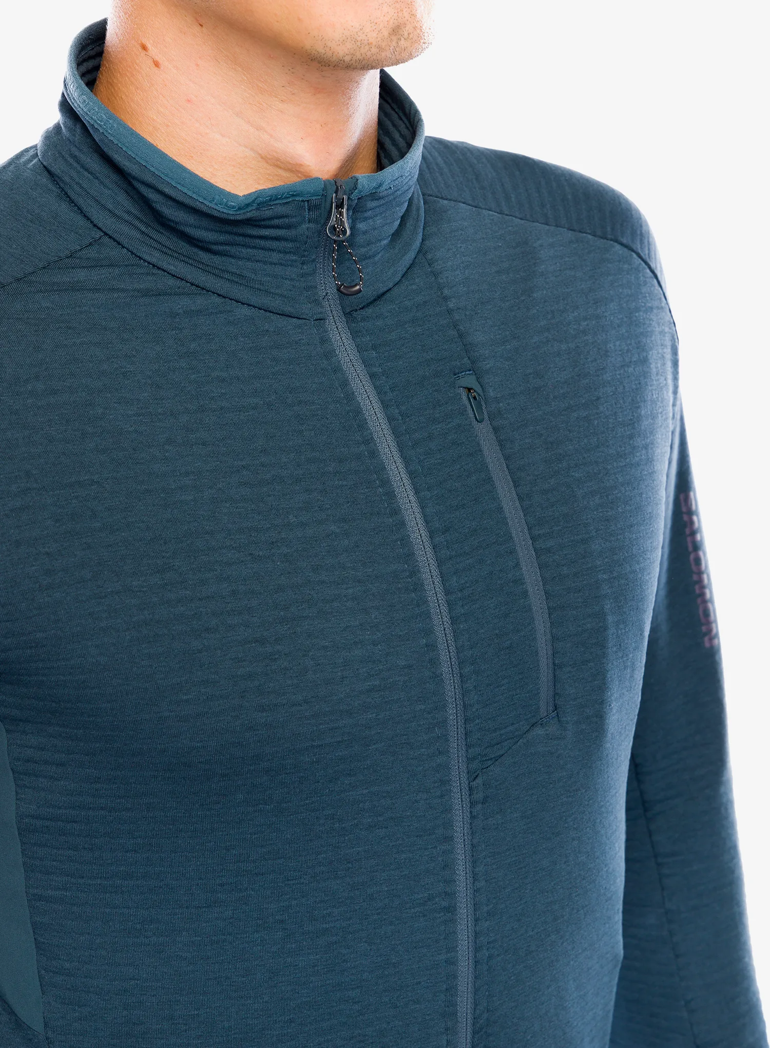 Rozepínací mikina Salomon Essential Ltwarm FZ - midnight navy