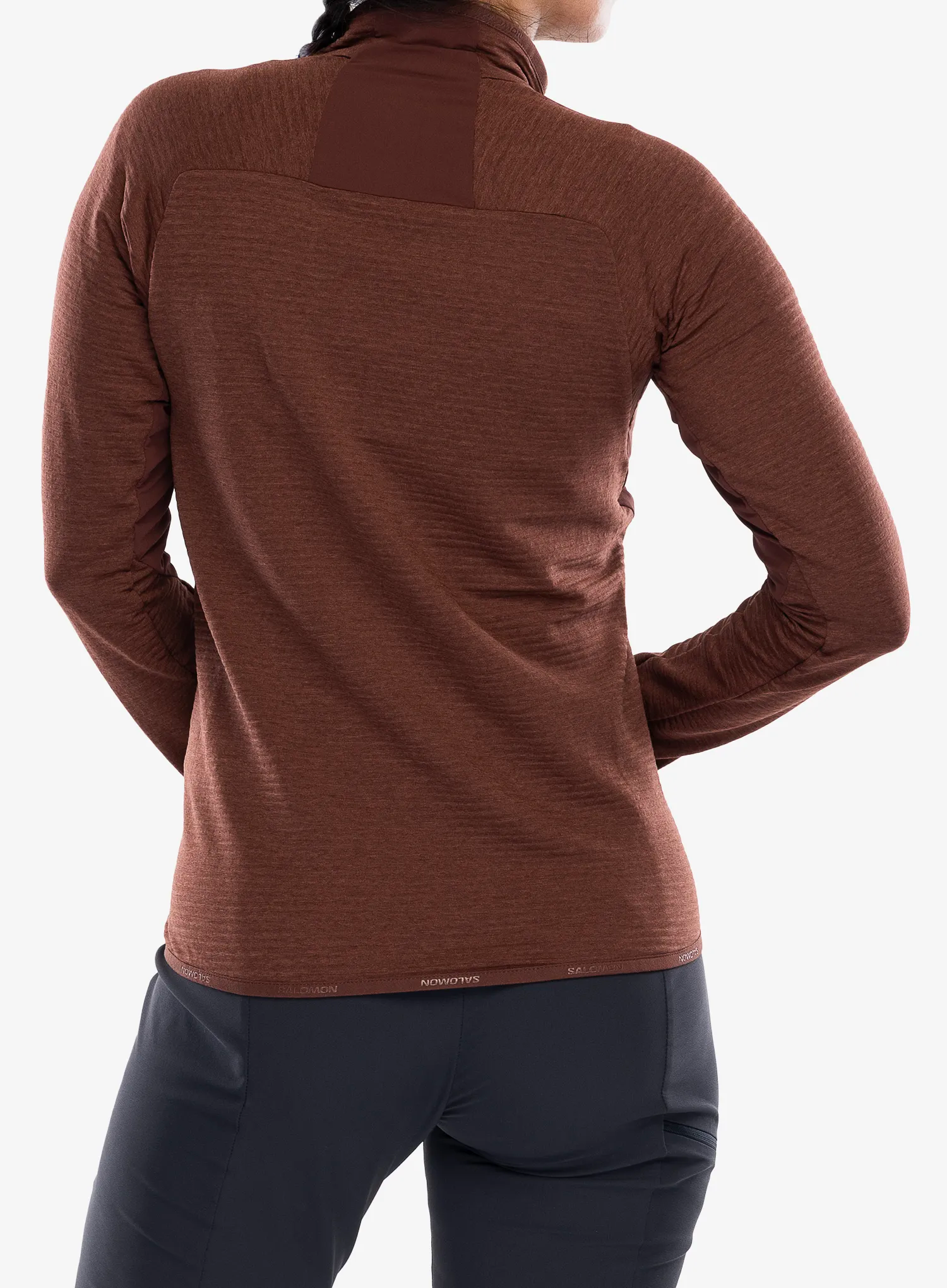 Dámská mikina na zip Salomon Essential Ltwarm FZ - rum raisin