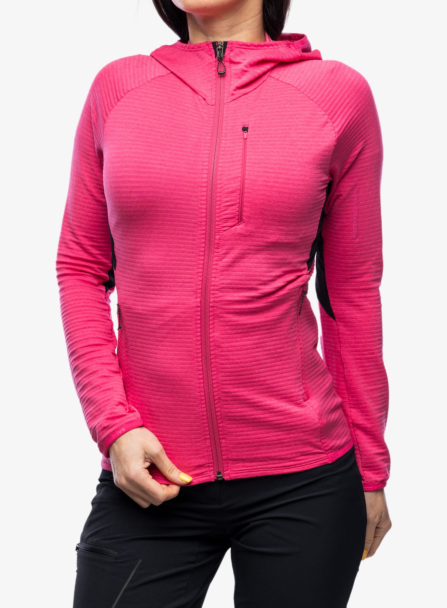 Dámská mikina na zip Salomon Essential Ltwarm FZ HD - beetroot purple
