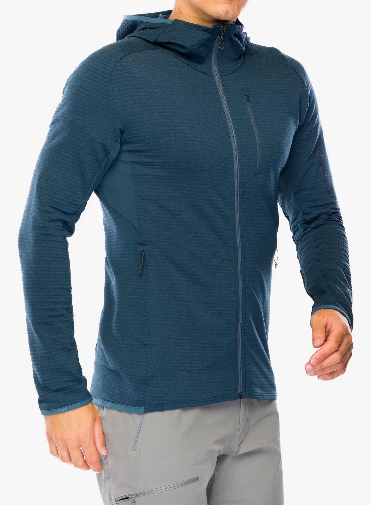 Mikina s kapucí Salomon Essential Ltwarm HD - midnight navy