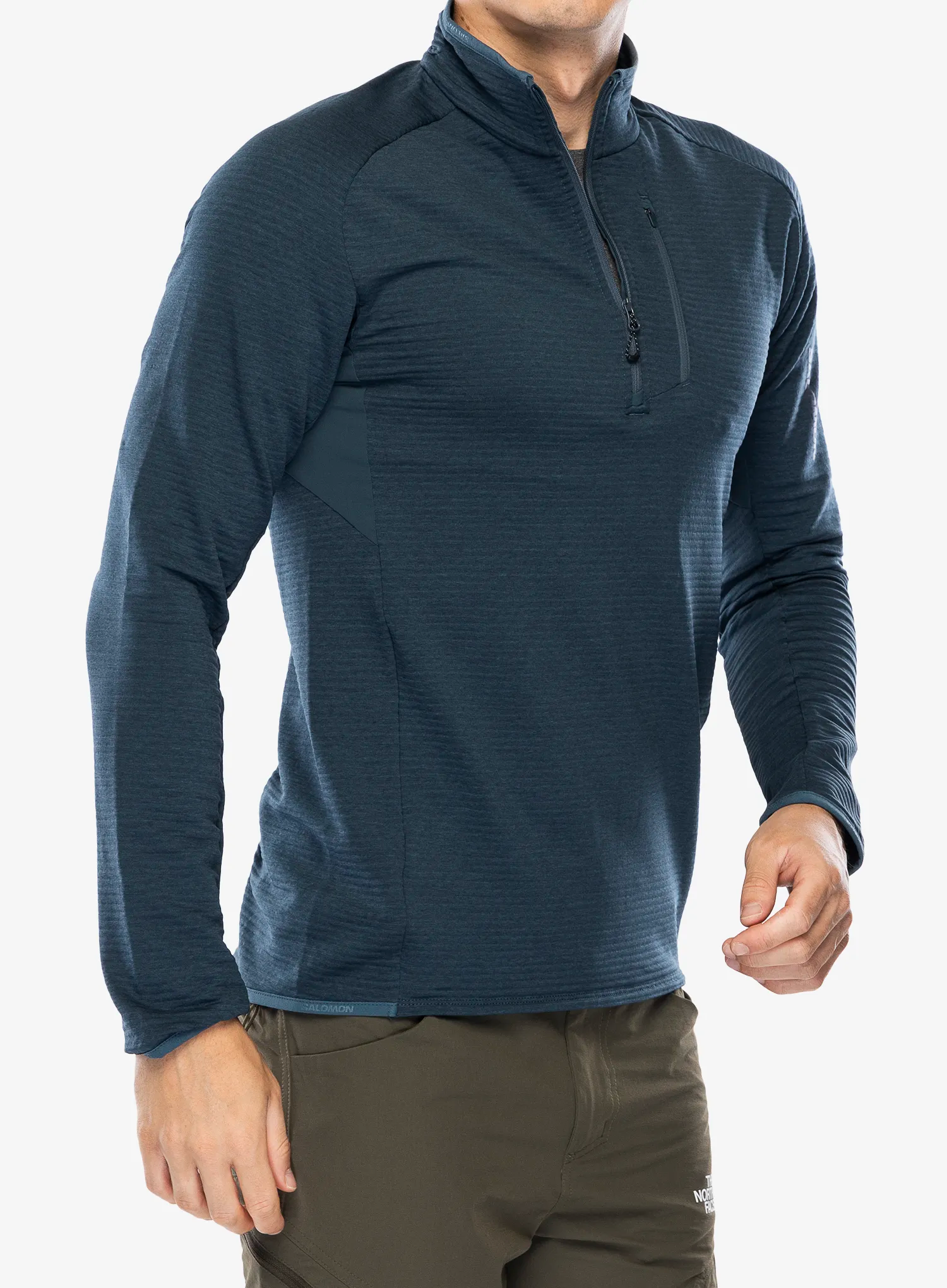 Fleece mikina Salomon Essential Ltwarm HZ - midnight navy