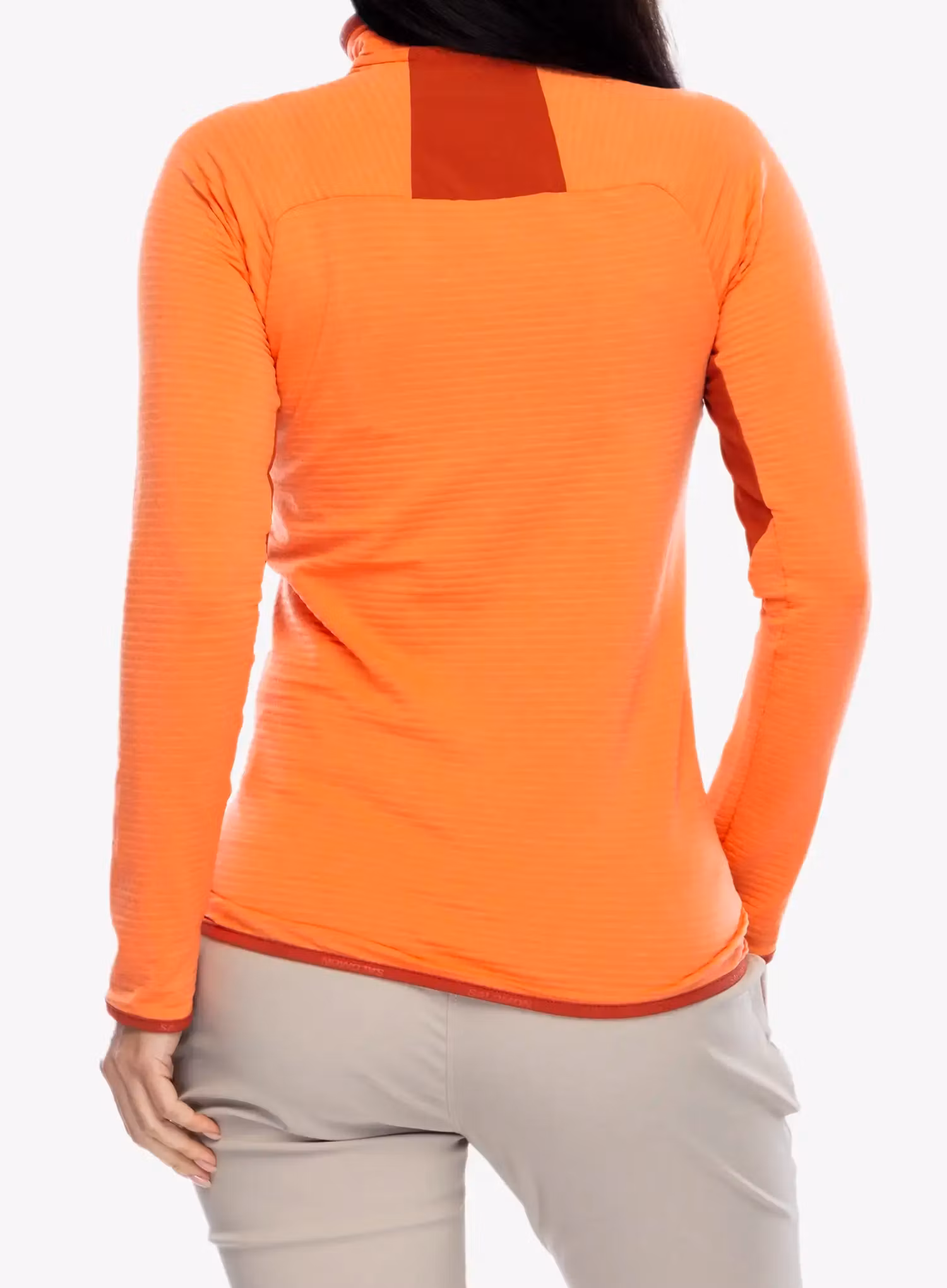 Dámská mikina se zipem Salomon Essential Ltwarm Hz - coral