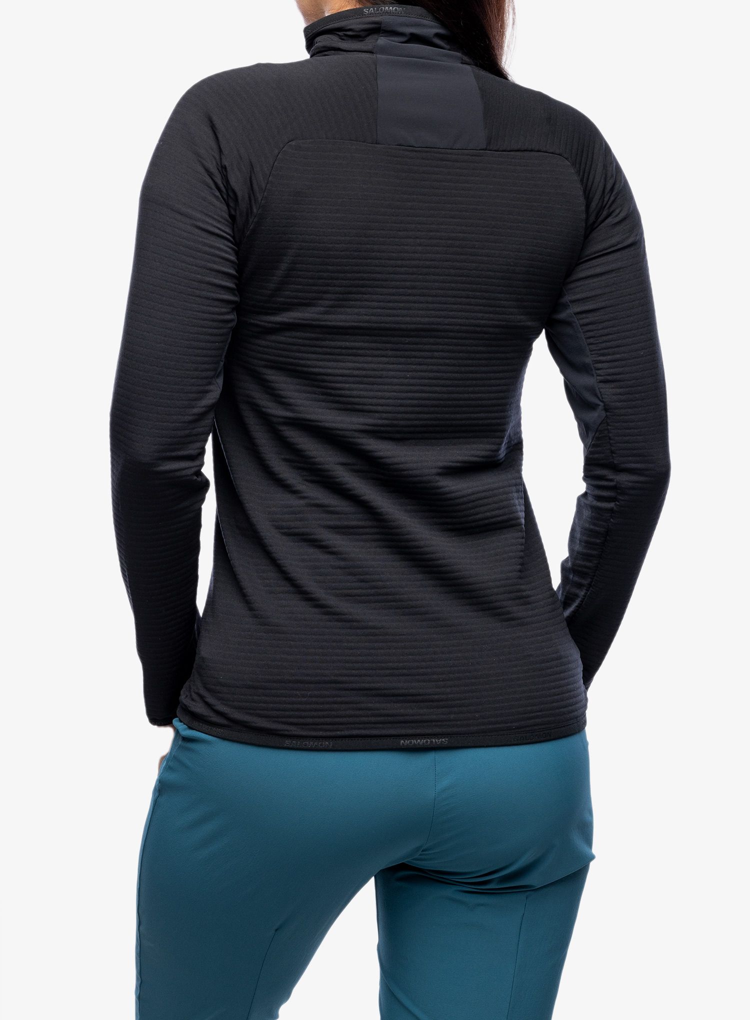 Dámská mikina se zipem Salomon Essential Ltwarm Hz - deep black