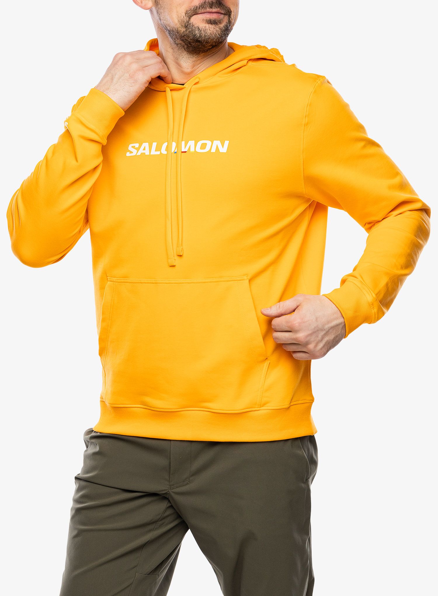 Mikina s kapucí Salomon Logo Perf HD - zinnia