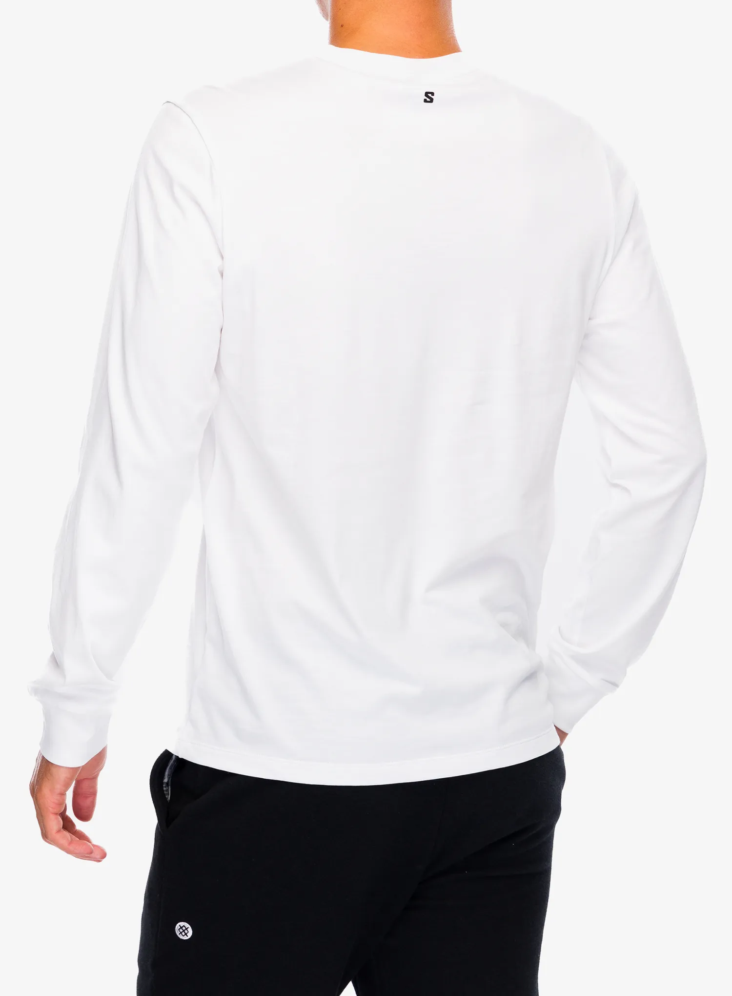 Tričko s dlouhým rukávem Salomon Logo Perf L/S Tee - white