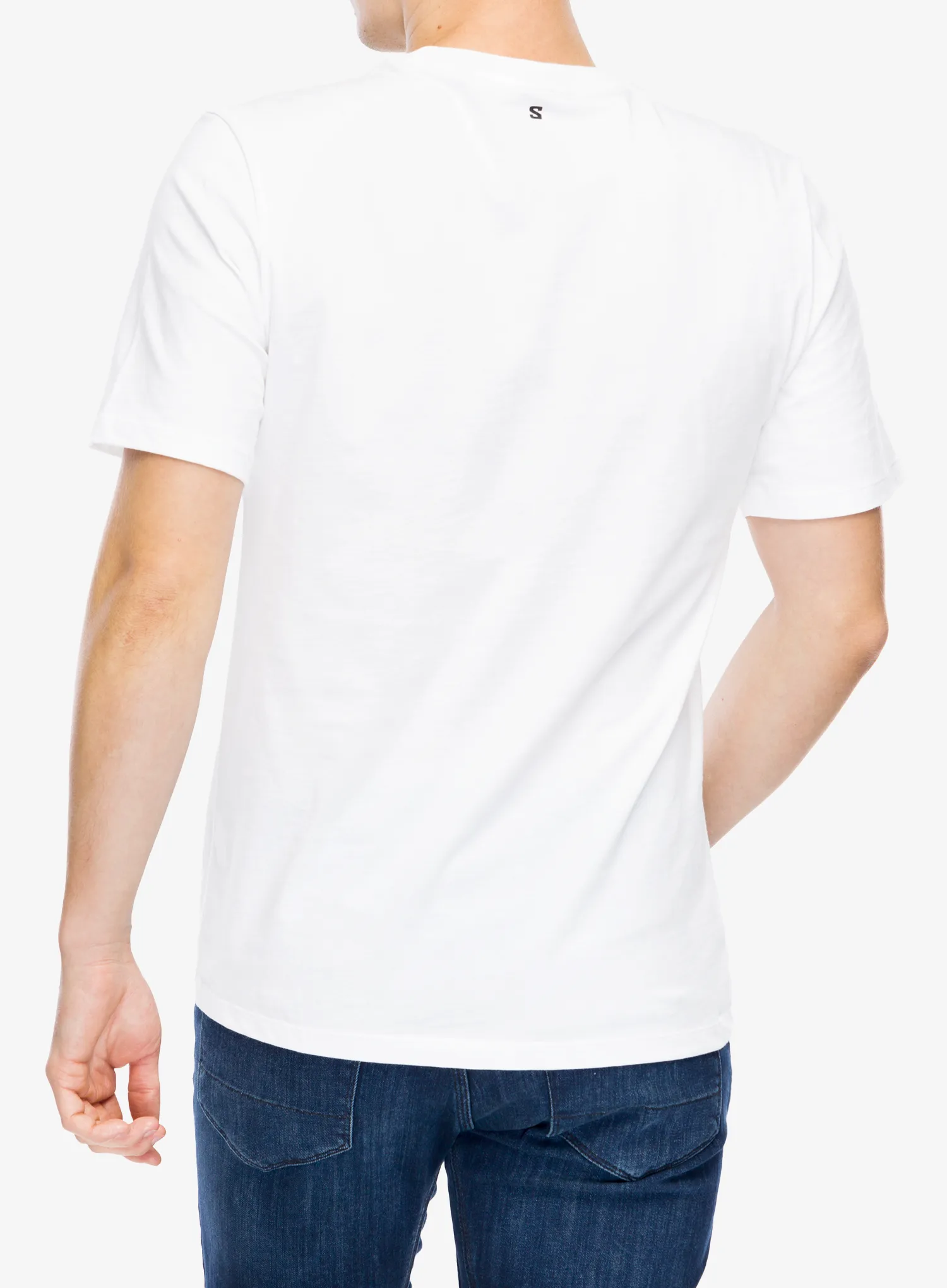 Bavlněné tričko Salomon Logo Perf S/S Tee - white