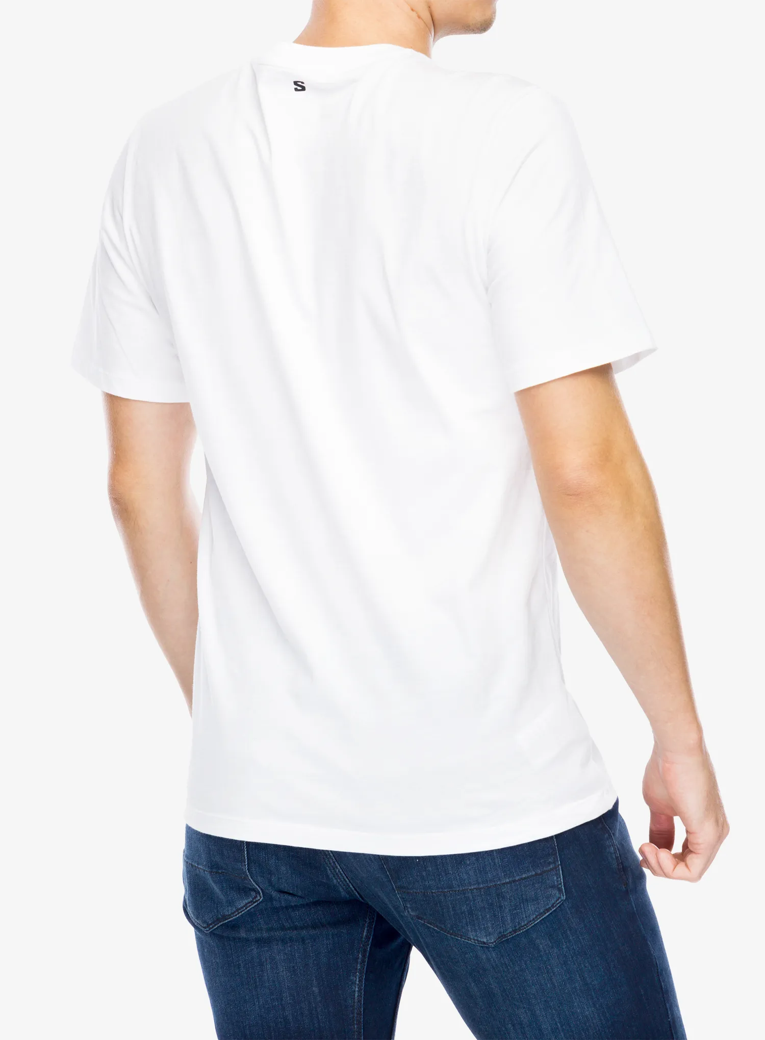 Bavlněné tričko Salomon Logo Perf S/S Tee - white