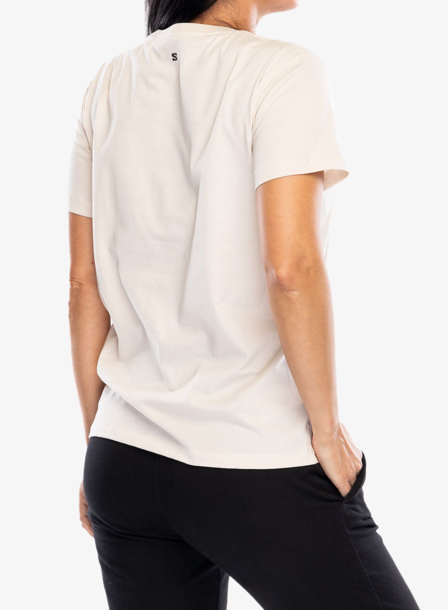 Bavlněné tričko dámské Salomon Logo S/S Tee - rainy day