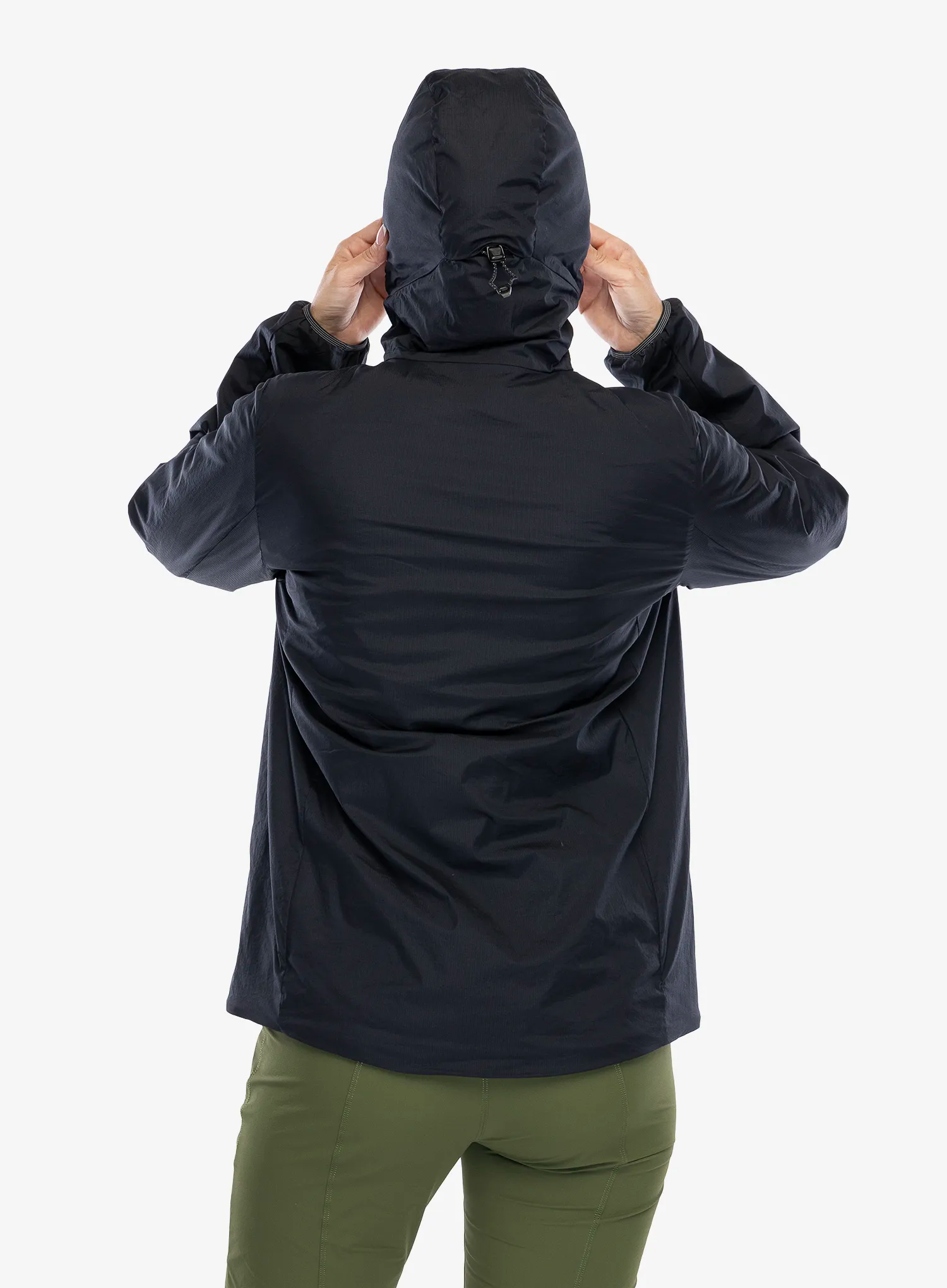 Zateplená bunda dámská Salomon Mountain Flex Jacket Hood - deep black