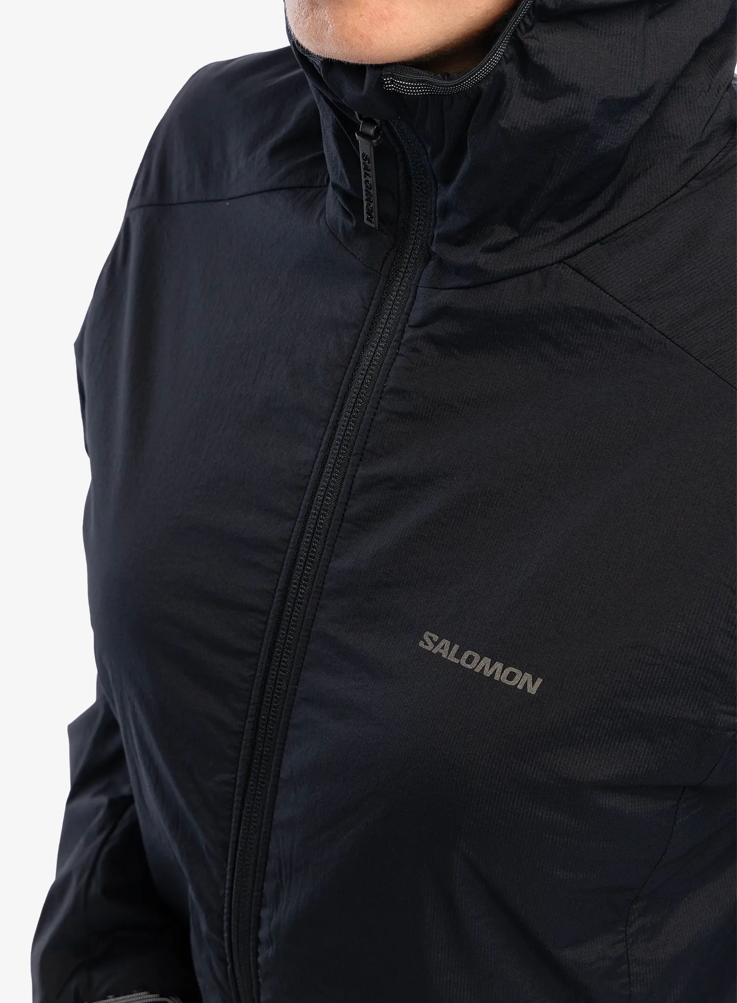 Zateplená bunda dámská Salomon Mountain Flex Jacket Hood - deep black