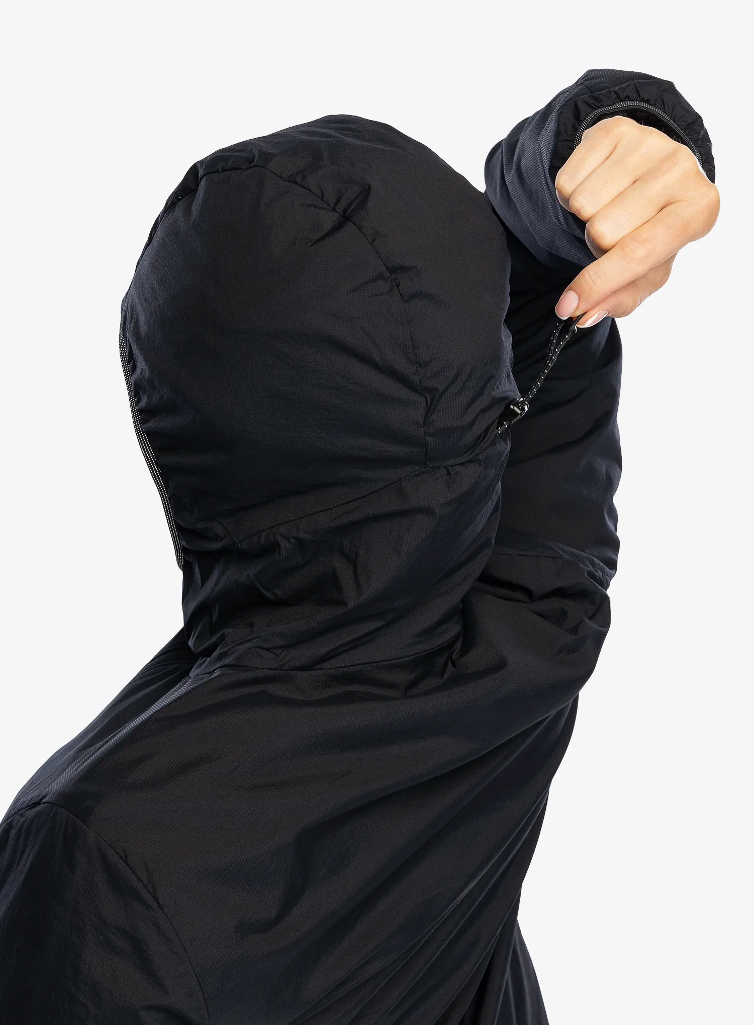 Zateplená bunda dámská Salomon Mountain Flex Jacket Hood - deep black