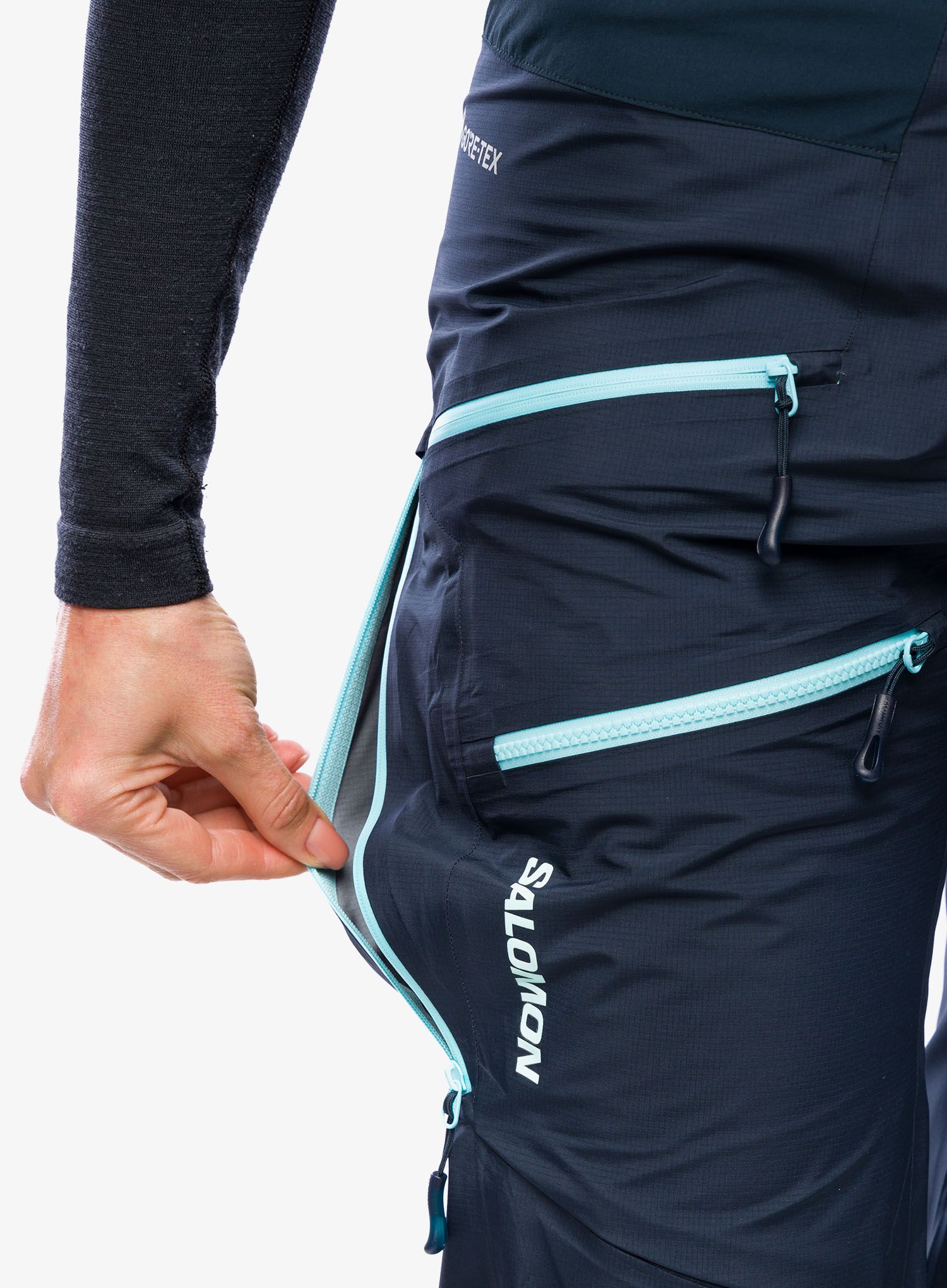 Nepromokavé kalhoty dámské Salomon Mtn Gore-Tex 3L Pants - carbon