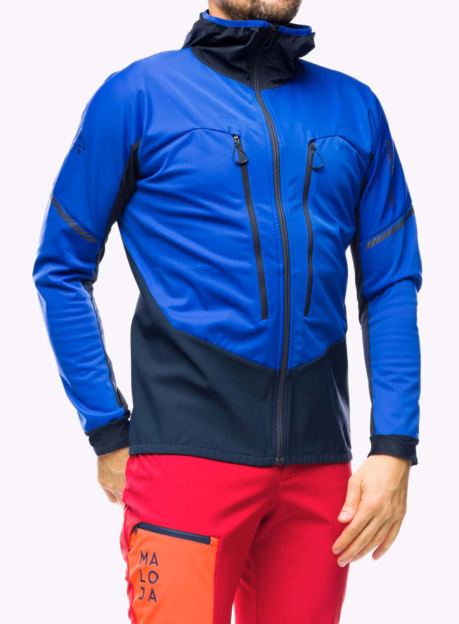Softshellová bunda Salomon Mtn Softshell Jacket - surf the web/carbon